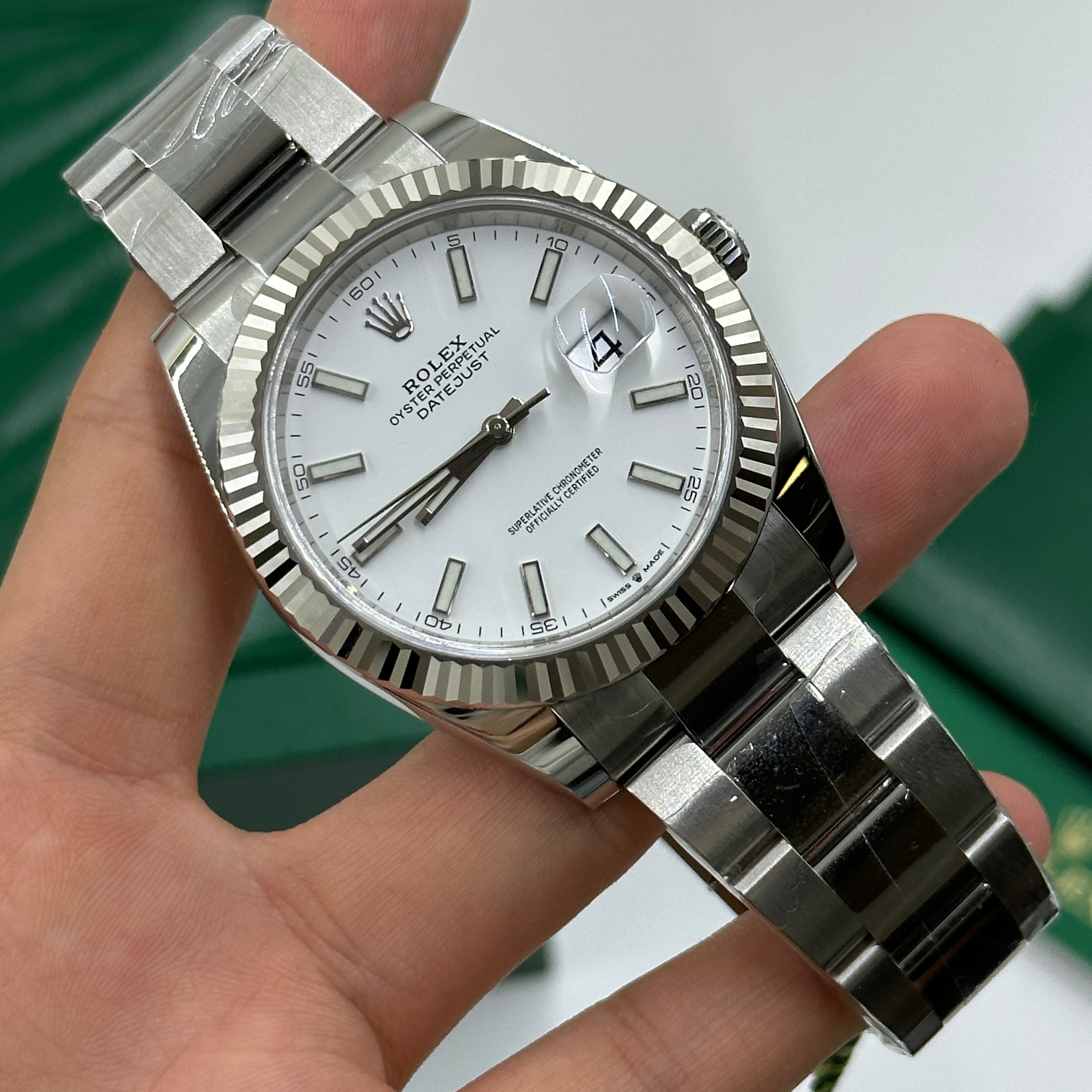Rolex Datejust 41 126334 White Index Oyster 2025