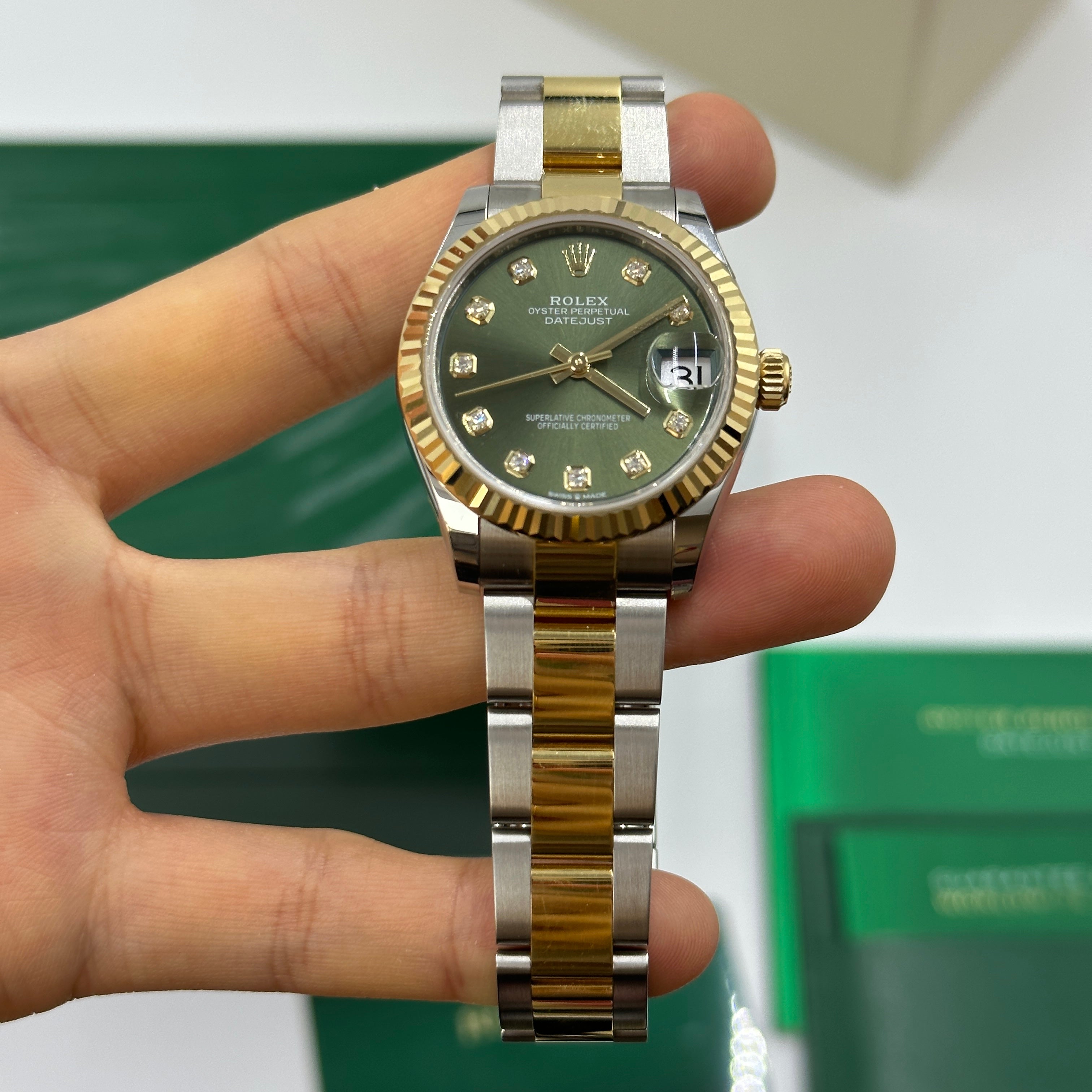 Rolex Datejust 31 278273G Green Oyster 2024