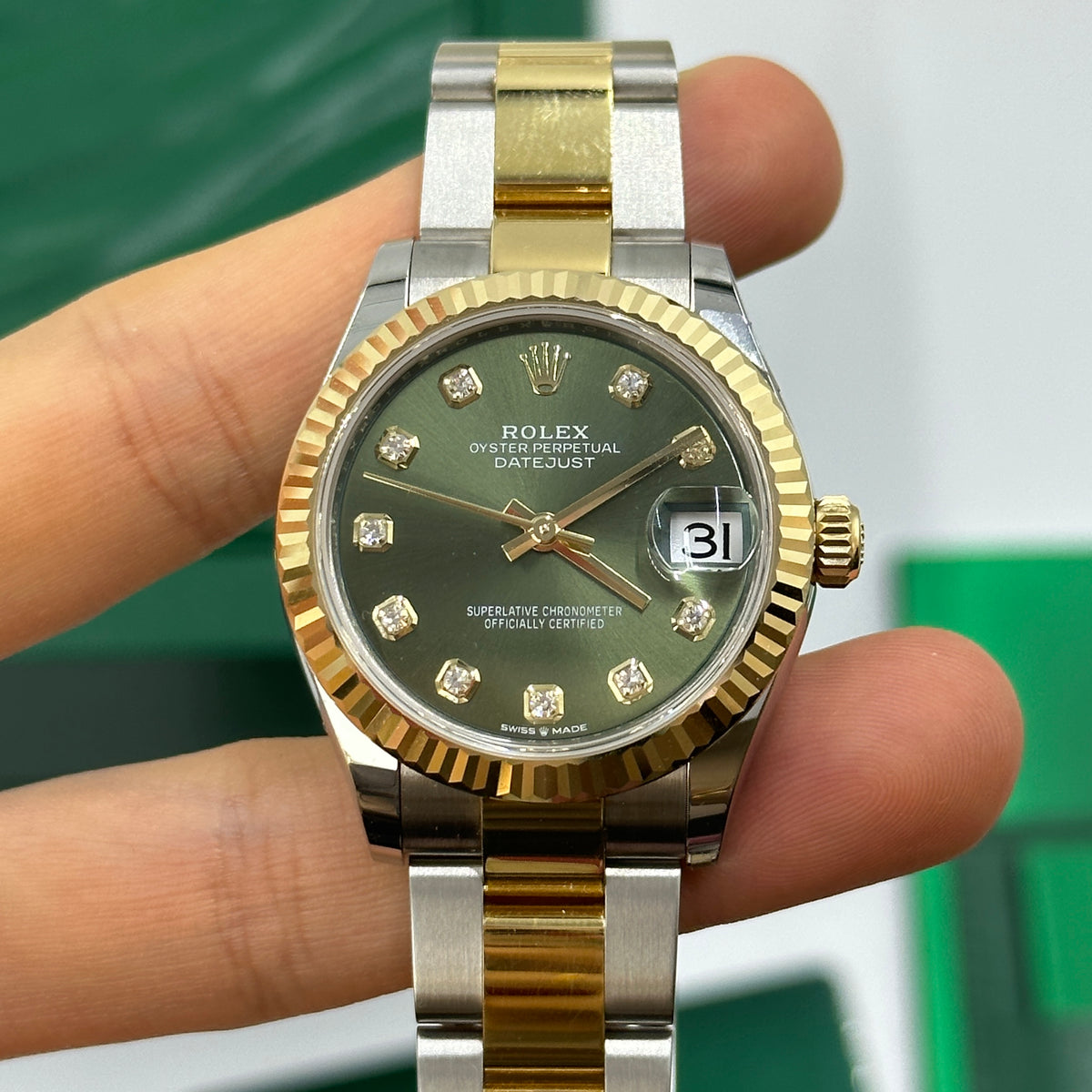 Rolex Datejust 31 278273G Green Oyster 2025