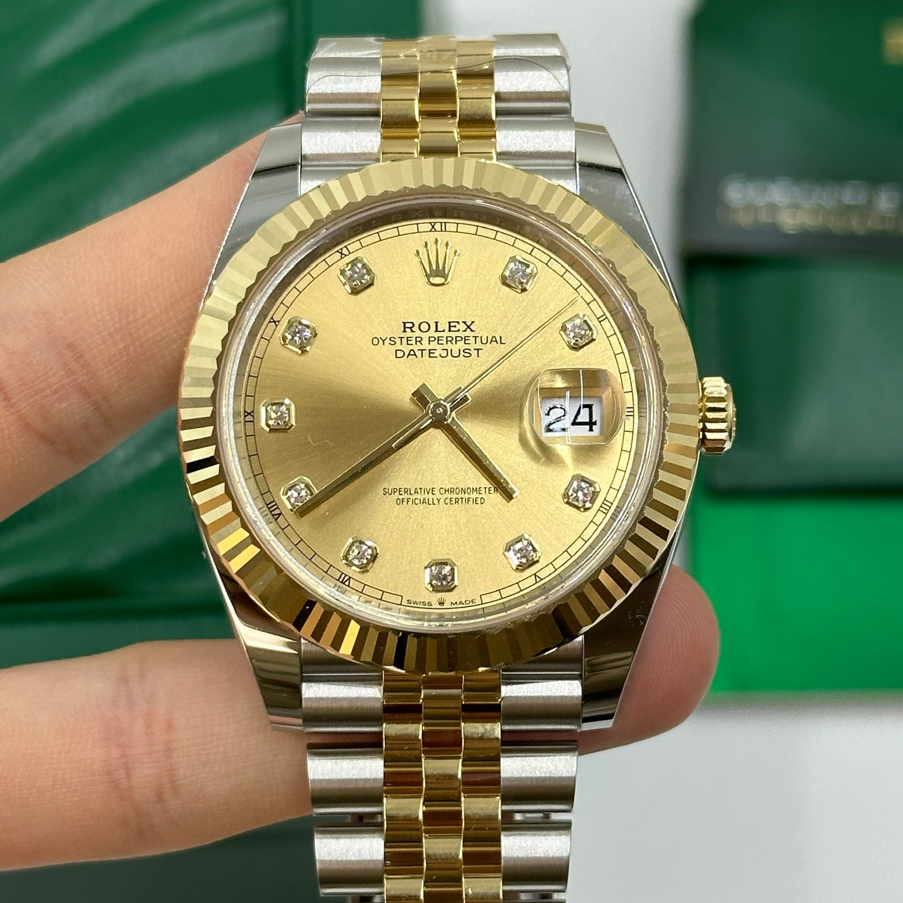 Rolex Datejust 41 126333G Champ Jubilee 2024