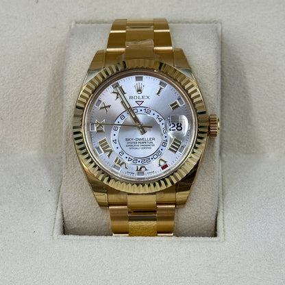 Rolex Sky-Dweller 326938 SILVER ROMAN