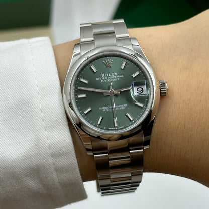 Rolex Datejust 31 278240 Green Index Oyster