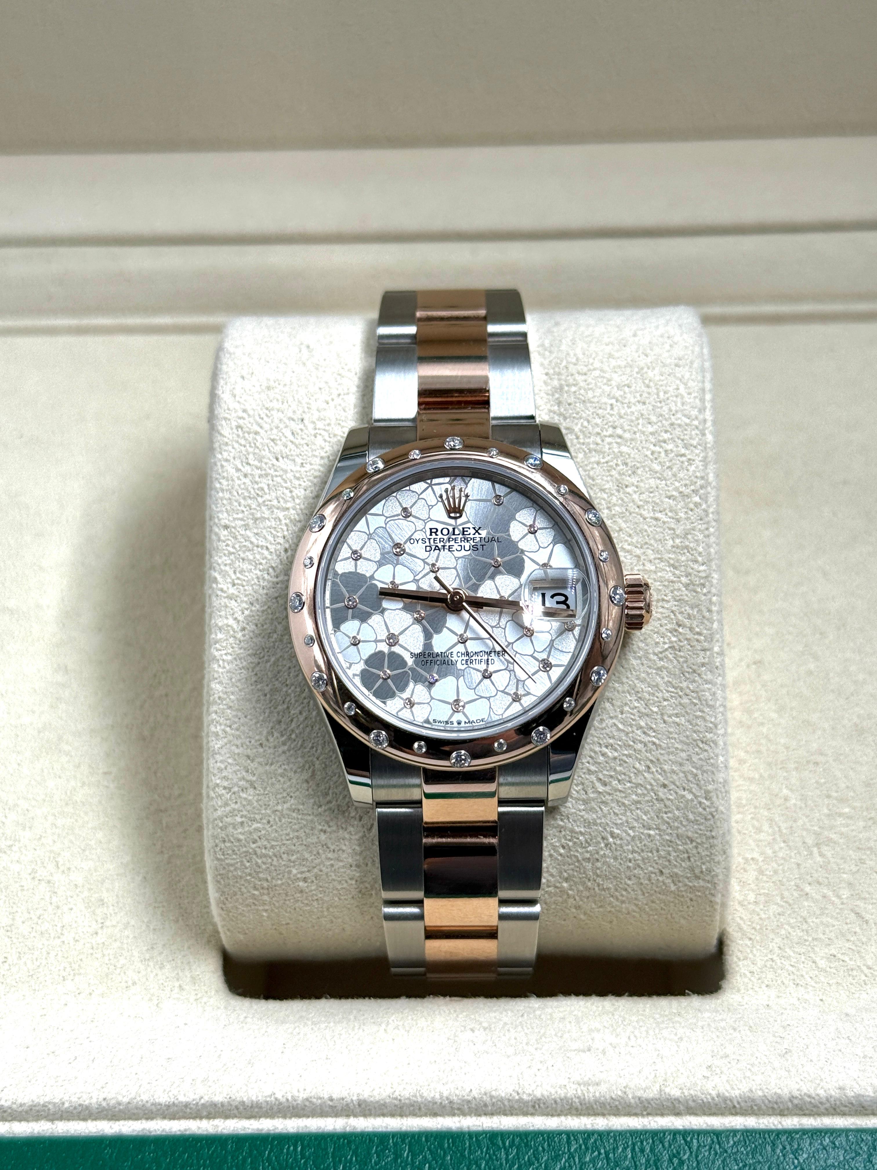 Rolex Datejust 31 278341RBR Silver Flower Oyster 2025
