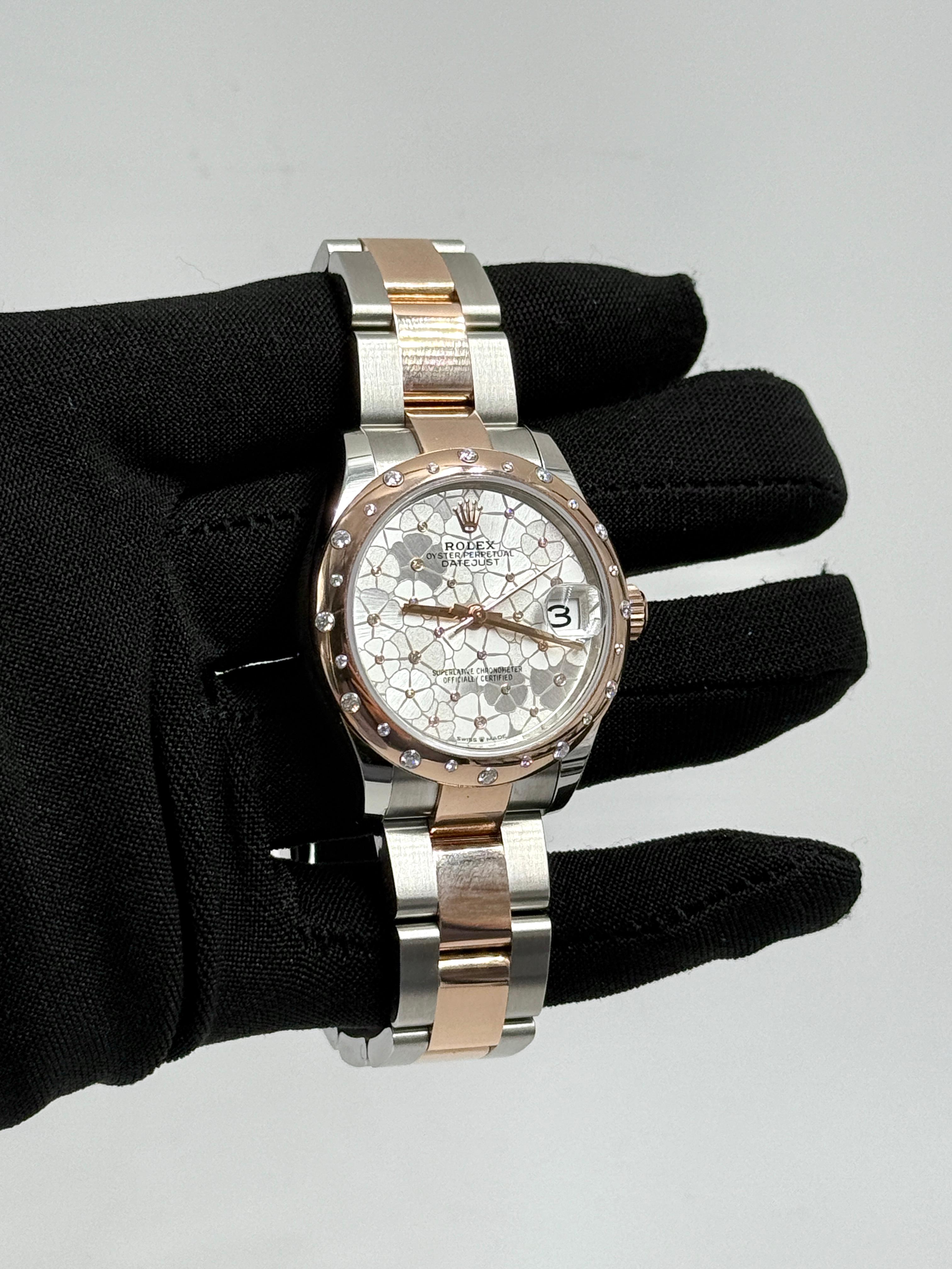 Rolex Datejust 31 278341RBR Silver Flower Oyster 2025