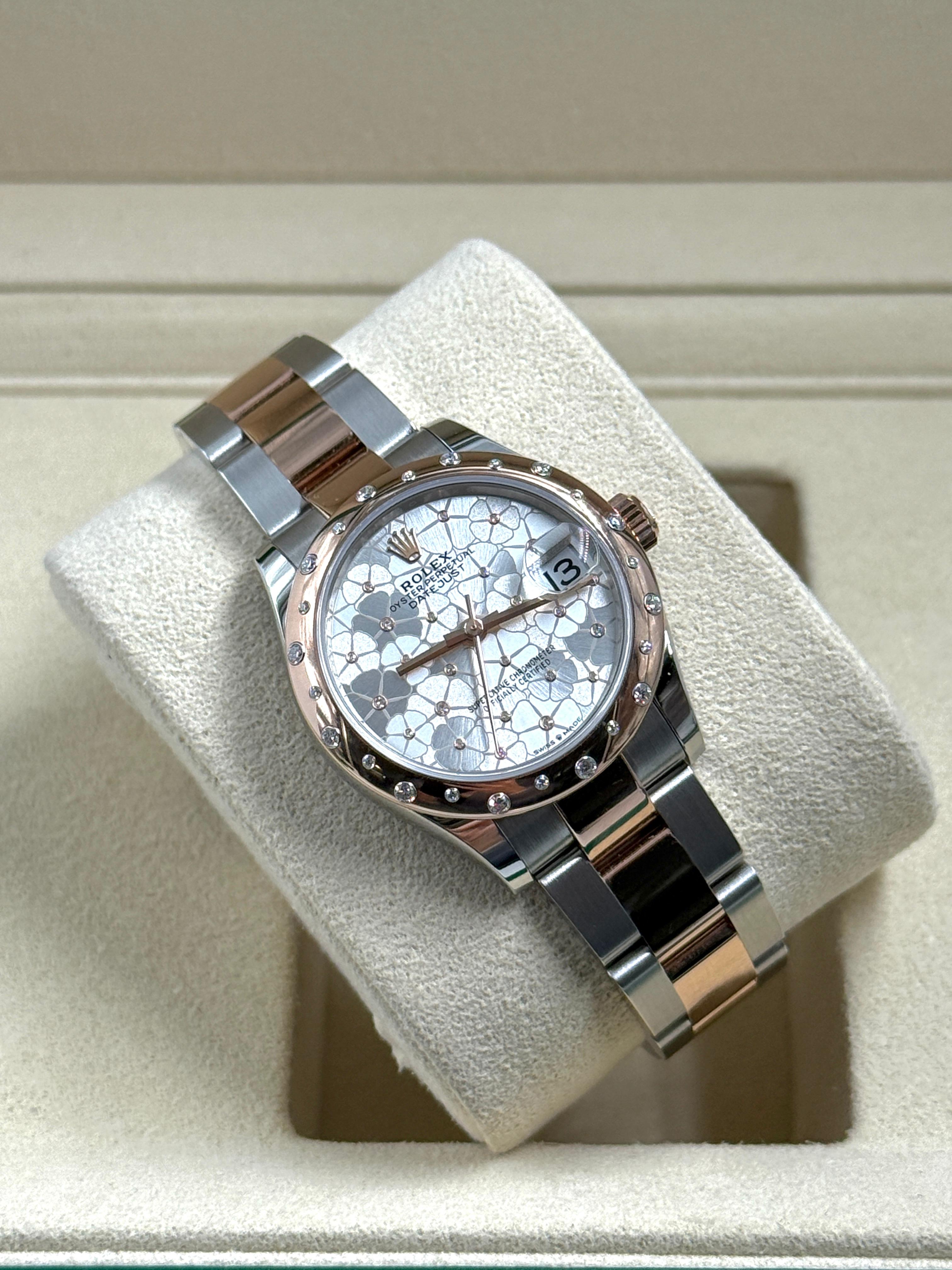 Rolex Datejust 31 278341RBR Silver Flower Oyster 2025