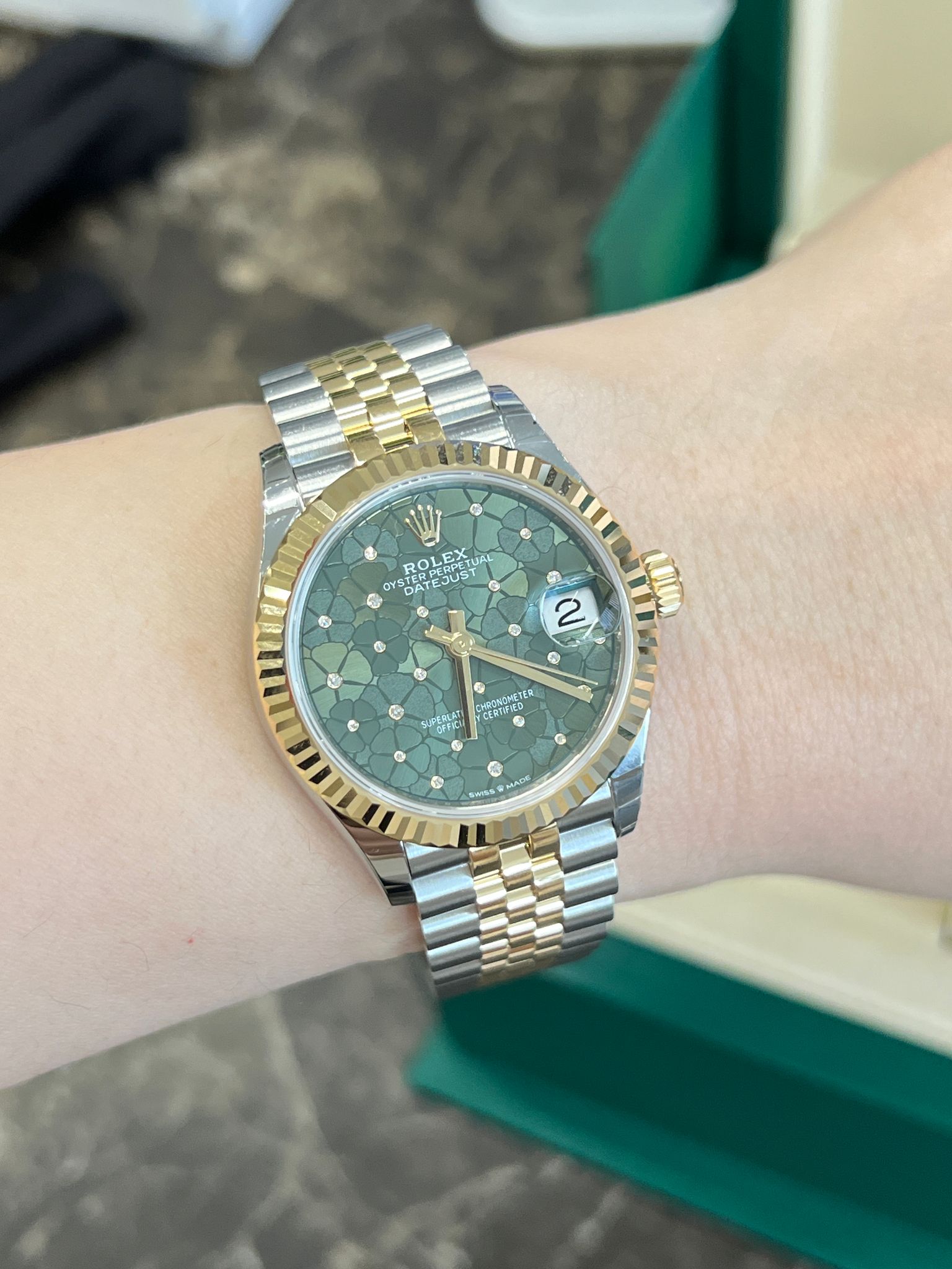 Rolex Datejust 31 278273 Green Floral Jubilee 2025