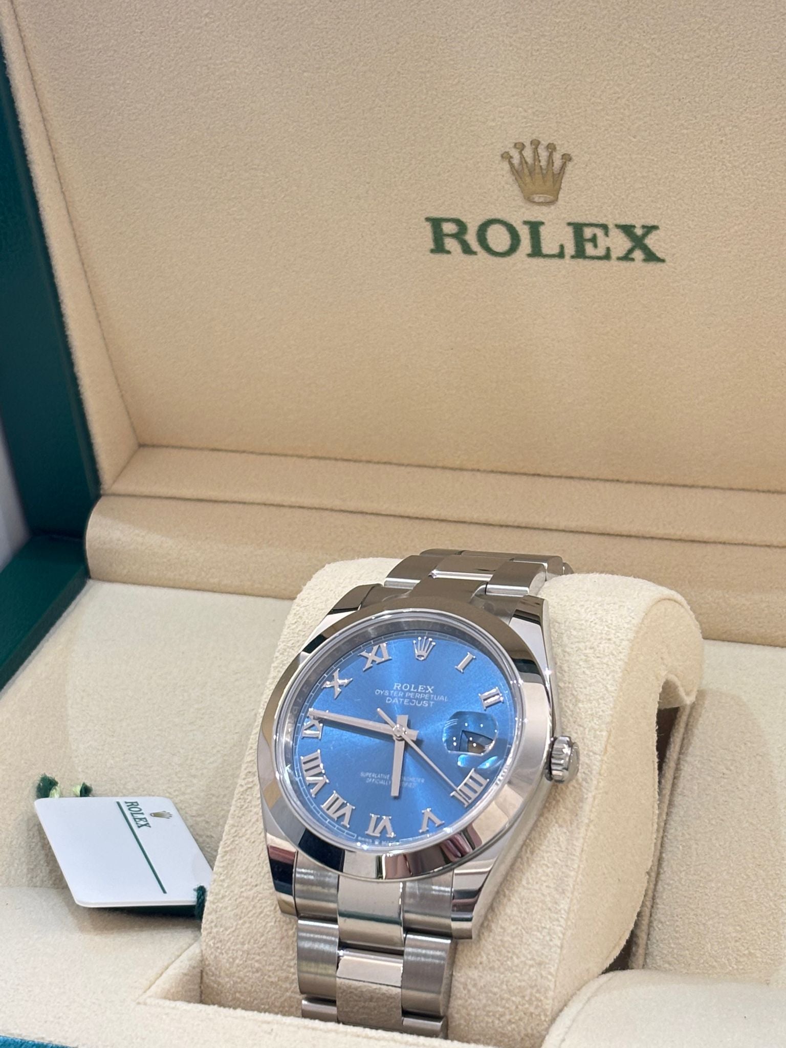 Rolex Datejust 41 126300 Blue Roman Dial Oyster