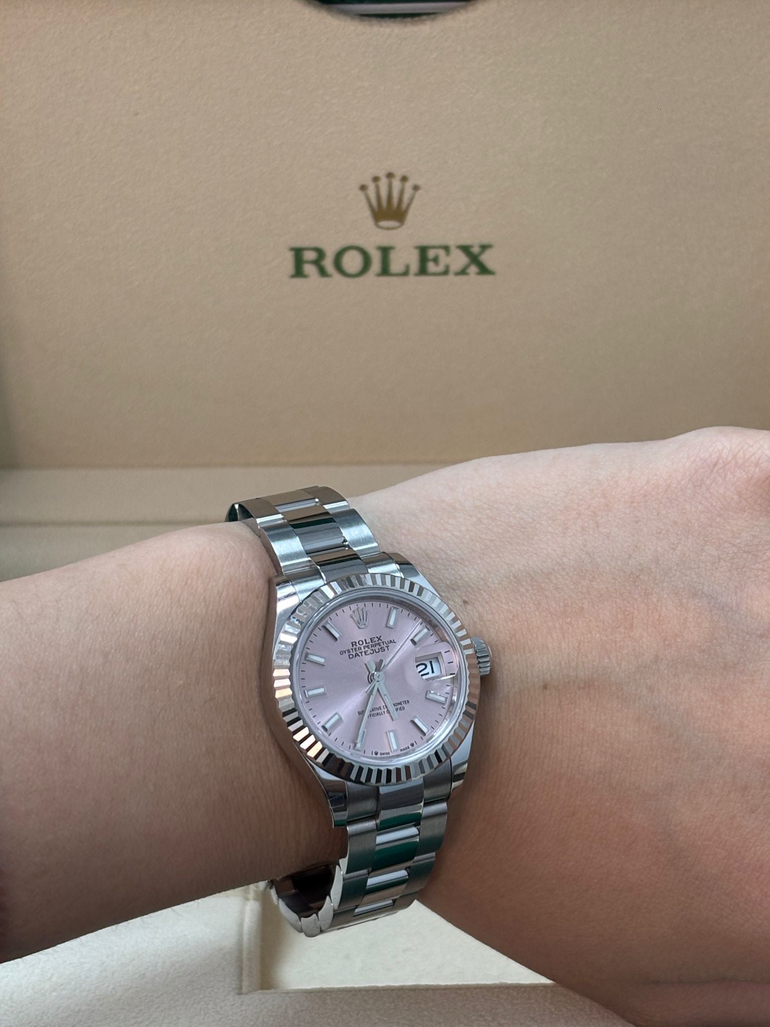 Rolex Lady-Datejust 279174 Pink Index Oyster 2025