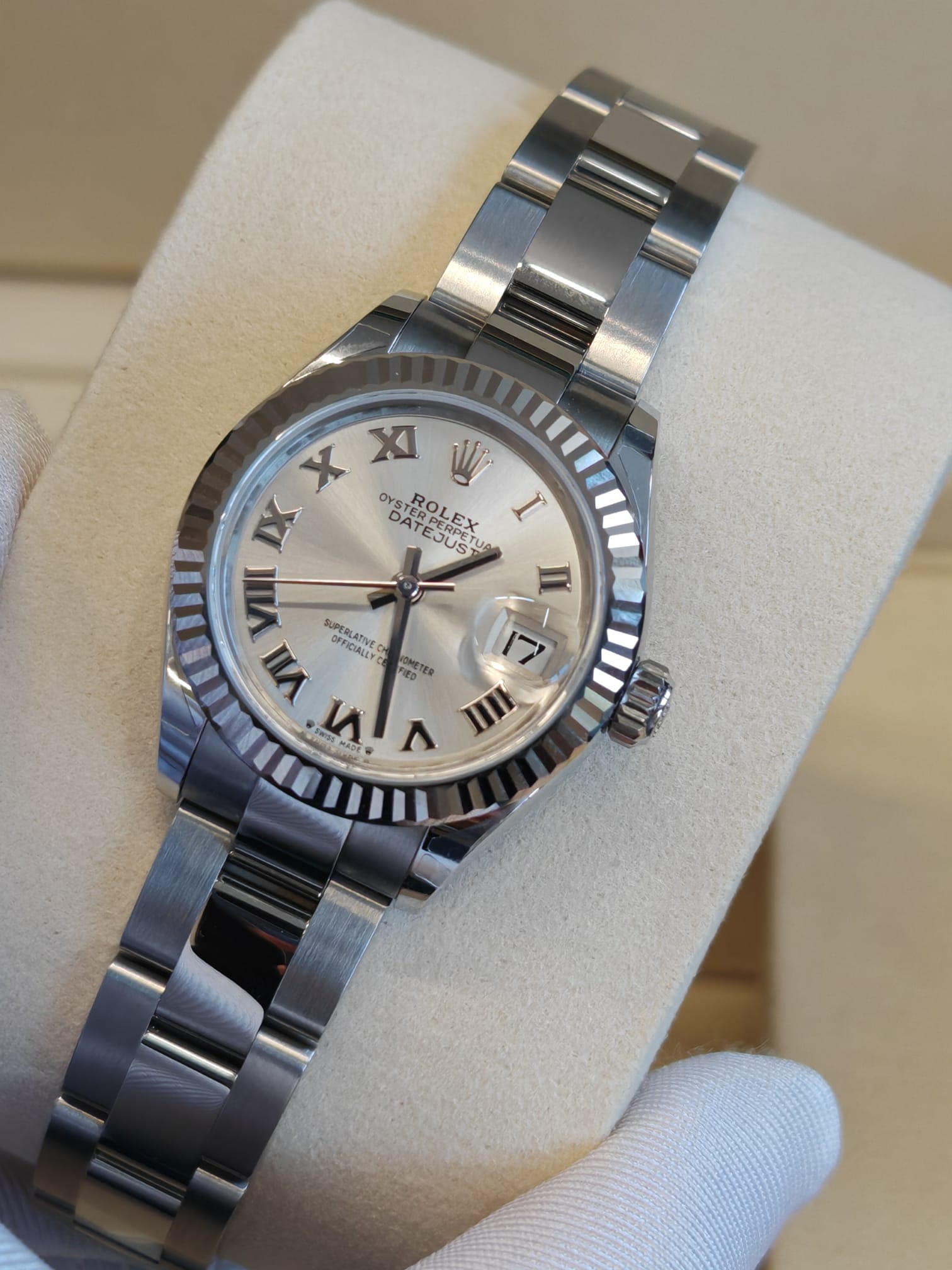 Rolex Lady-Datejust 28 279174 Silver Roman Oyster