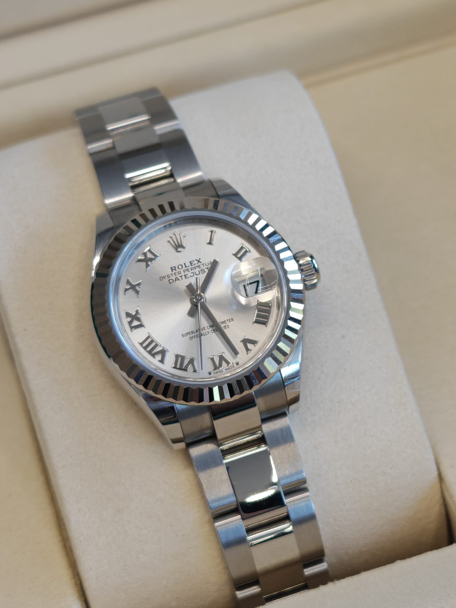 Rolex Lady-Datejust 28 279174 Silver Roman Oyster