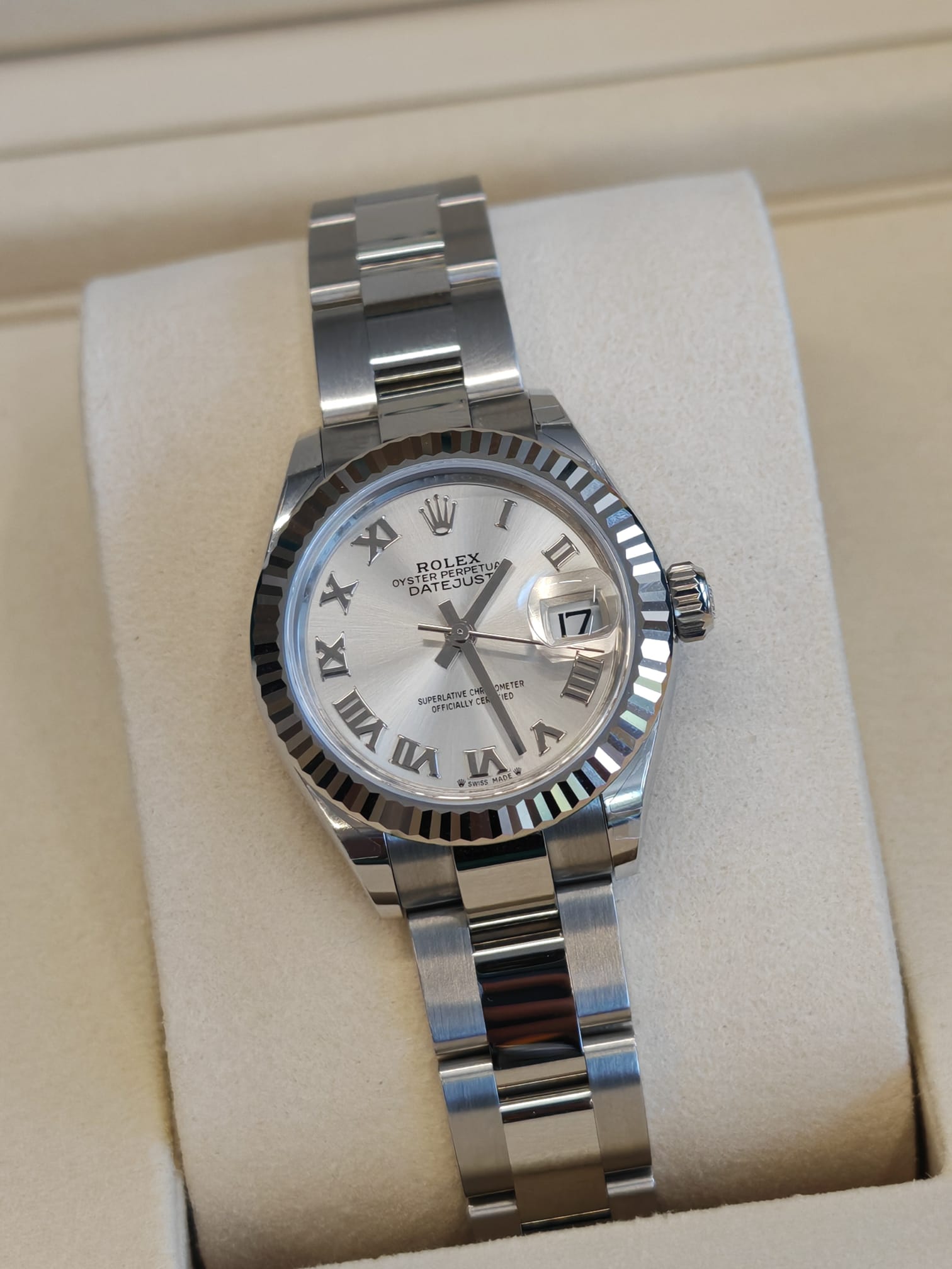 Rolex Lady-Datejust 28 279174 Silver Roman Oyster