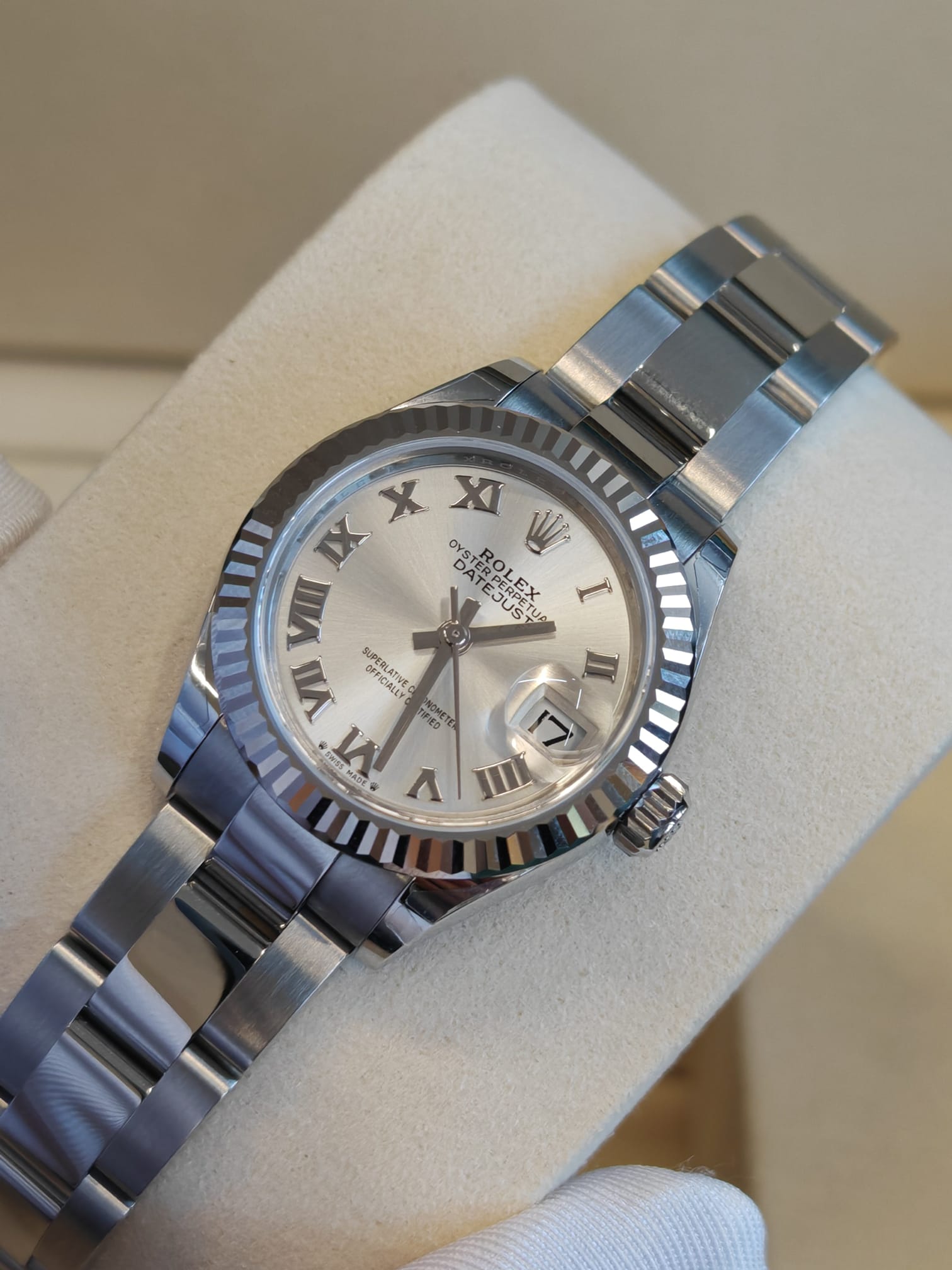 Rolex Lady-Datejust 28 279174 Silver Roman Oyster