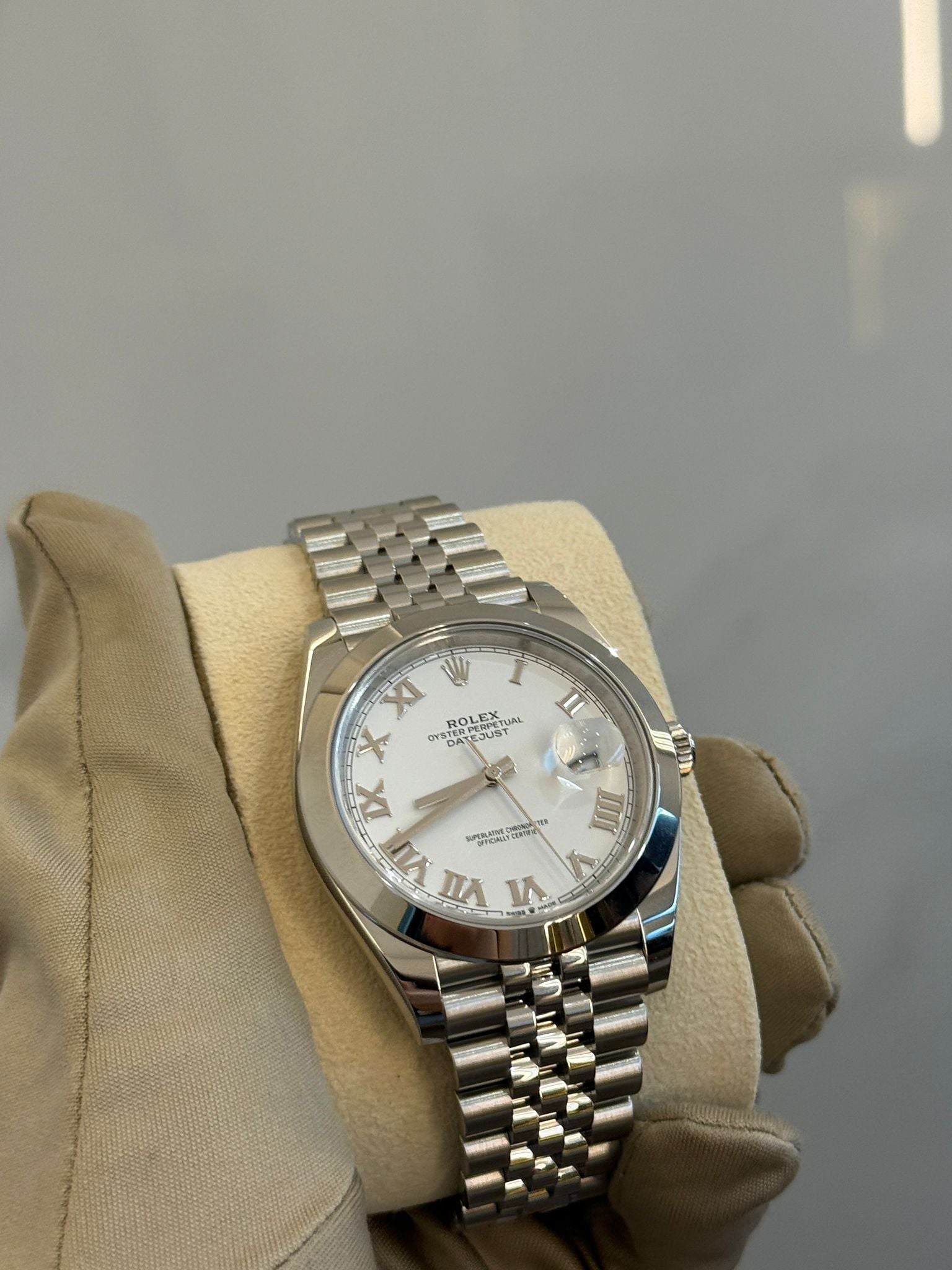 Rolex Datejust 41 126300 White Roman Jubilee 2024
