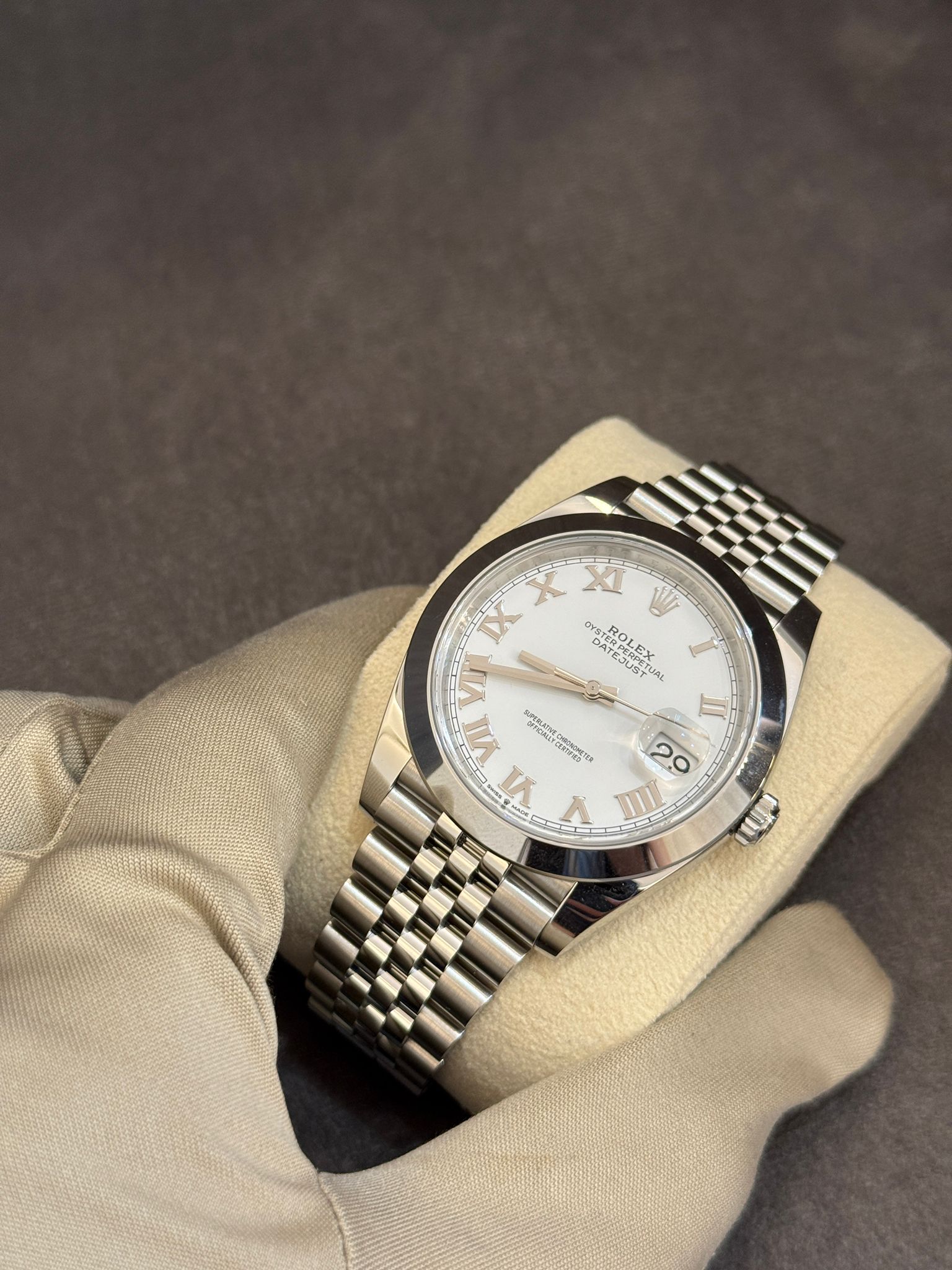 Rolex Datejust 41 126300 White Roman Jubilee 2024