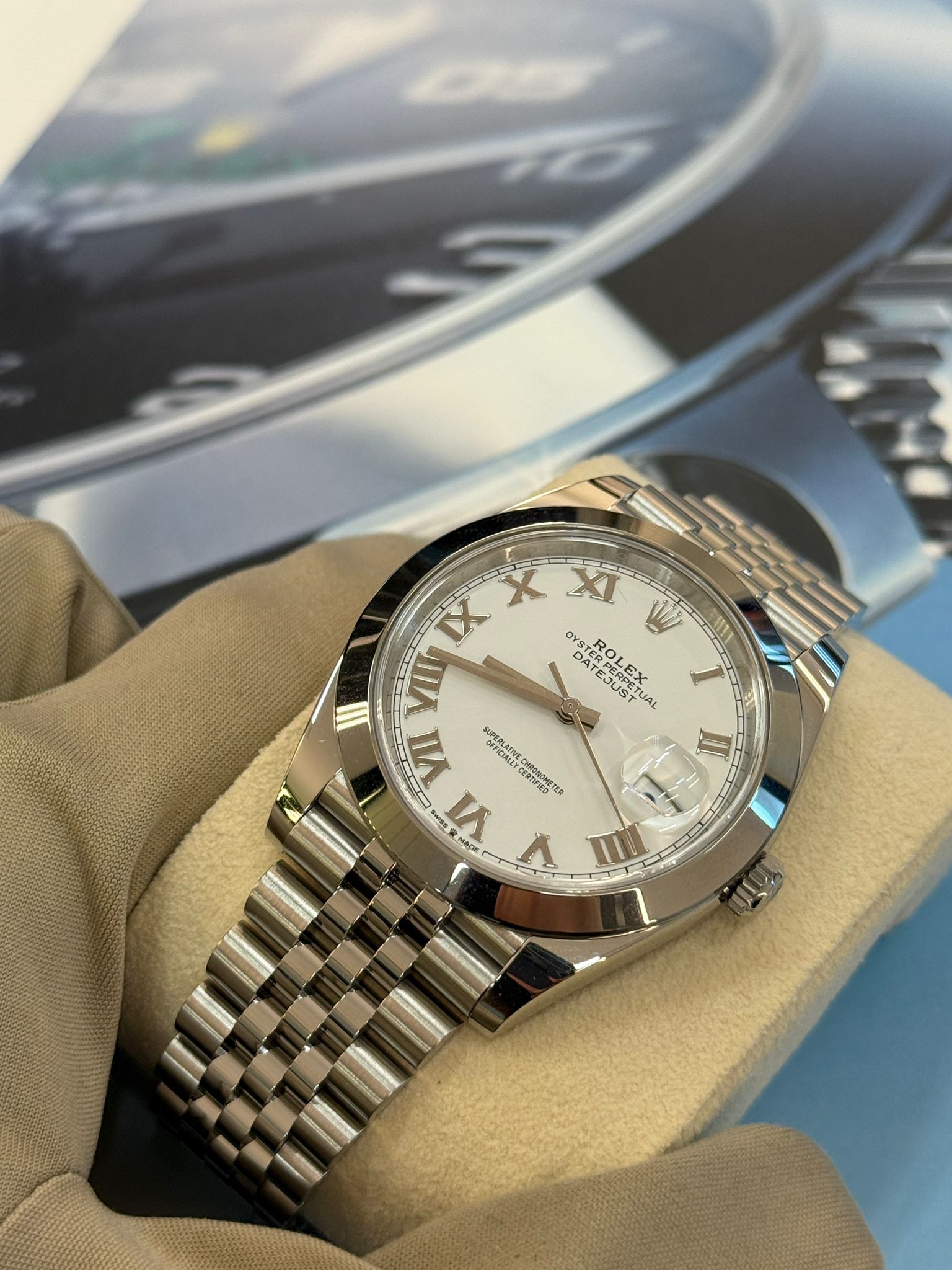 Rolex Datejust 41 126300 White Roman Jubilee 2024