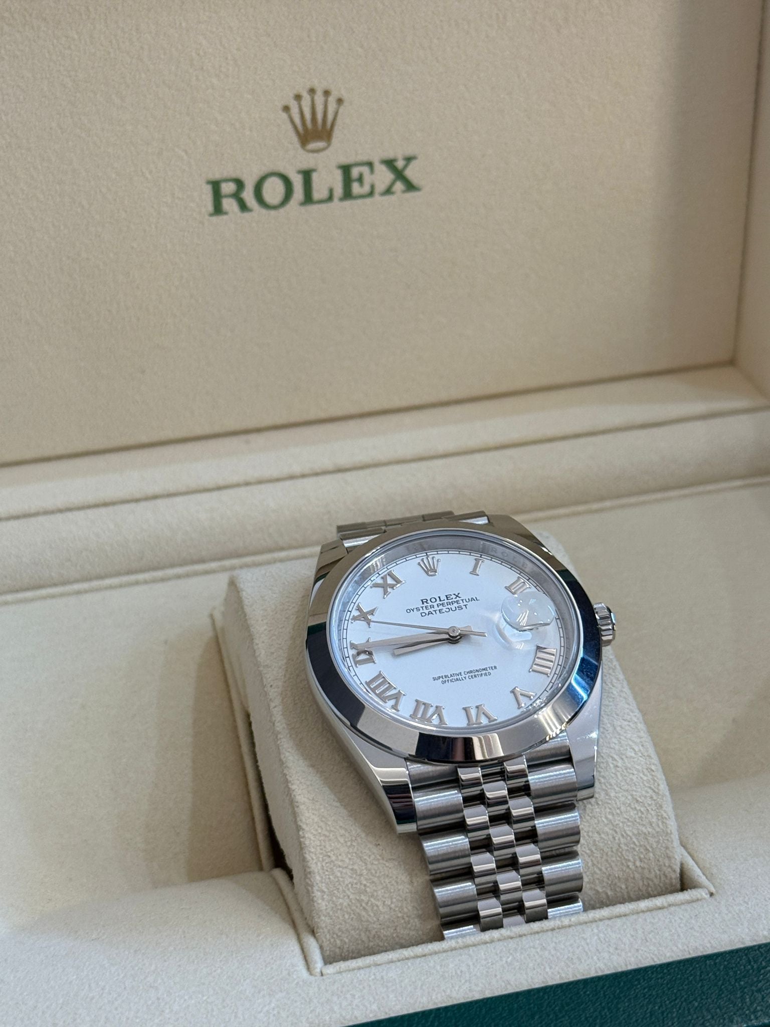 Rolex Datejust 41 126300 White Roman Jubilee 2024