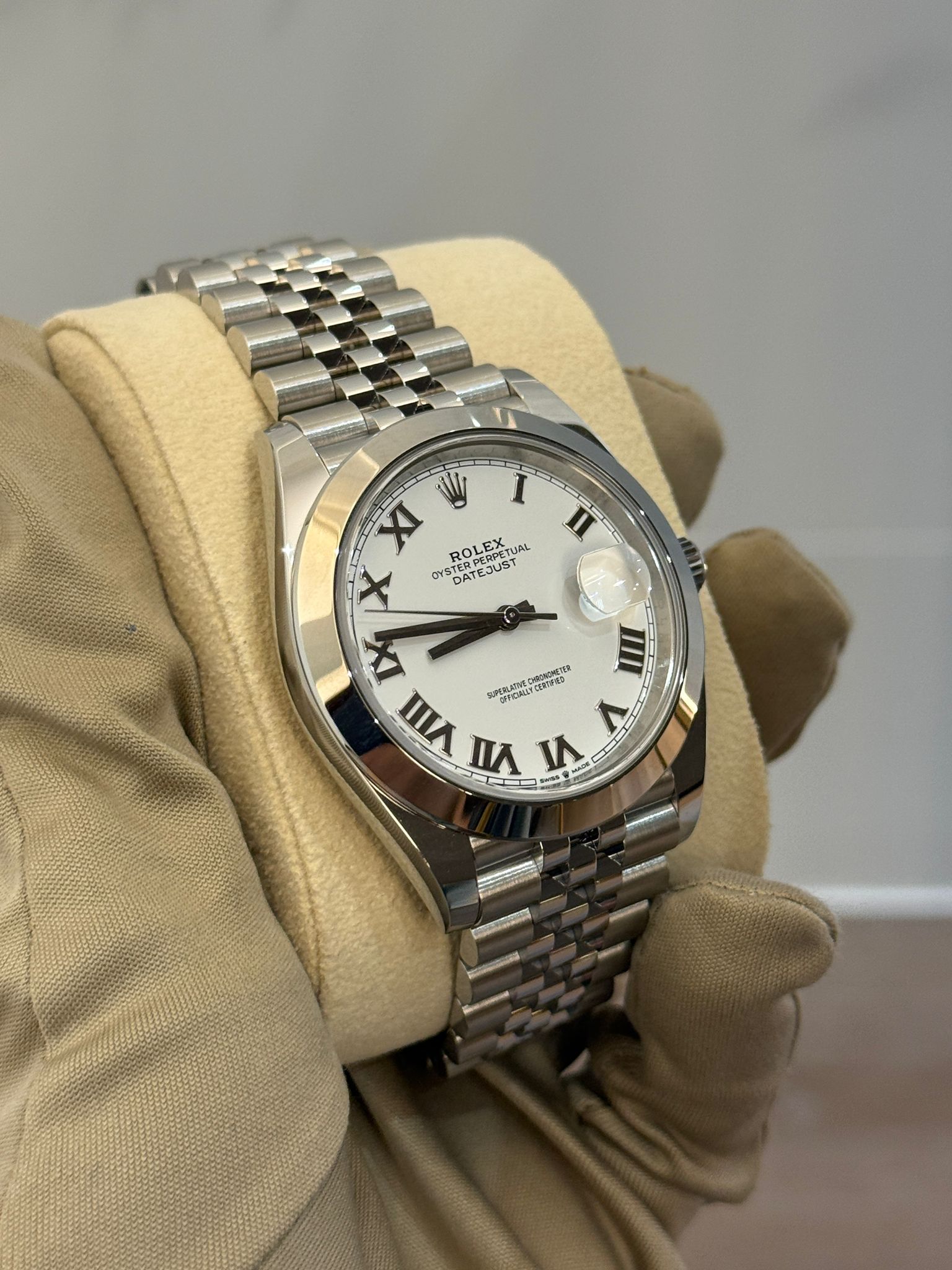 Rolex Datejust 41 126300 White Roman Jubilee 2024