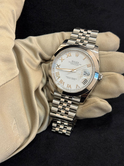 Rolex Datejust 41 126300 White Roman Jubilee 2024