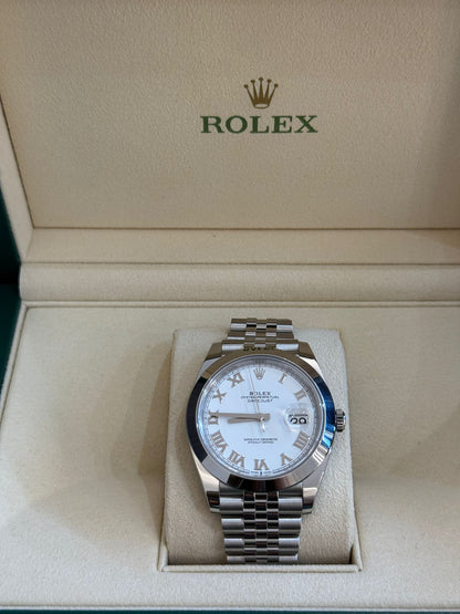 Rolex Datejust 41 126300 White Roman Jubilee 2024