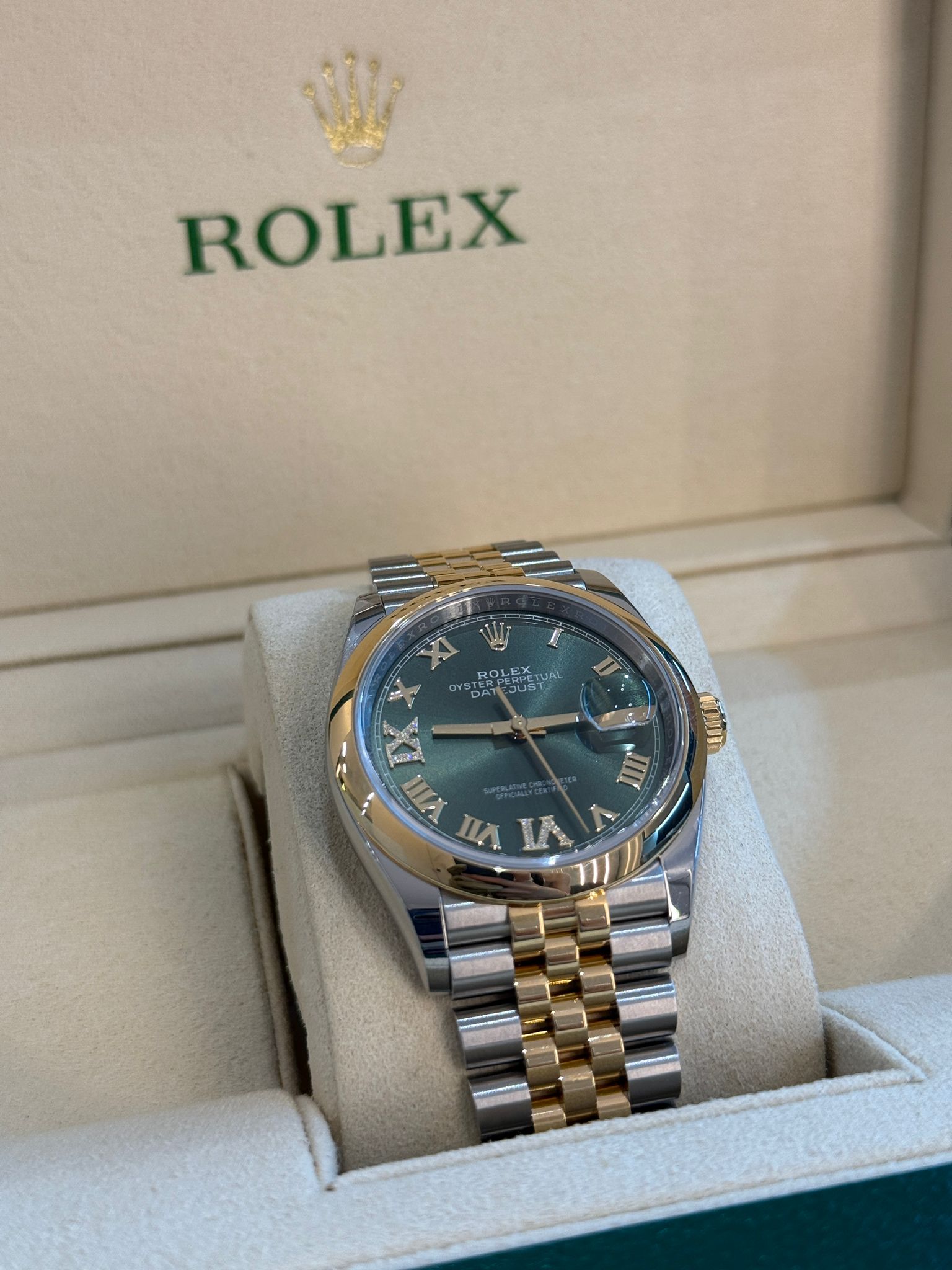 Rolex Datejust 36 126203 Green VIIX Jubilee 2025