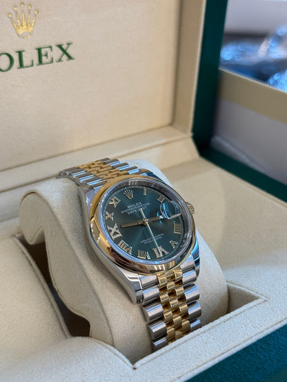 Rolex Datejust 36 126203 Green VIIX Jubilee 2025