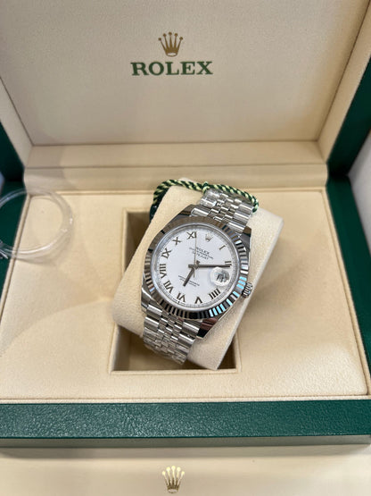 Rolex Datejust 41 126334 White Roman Jubilee 2025