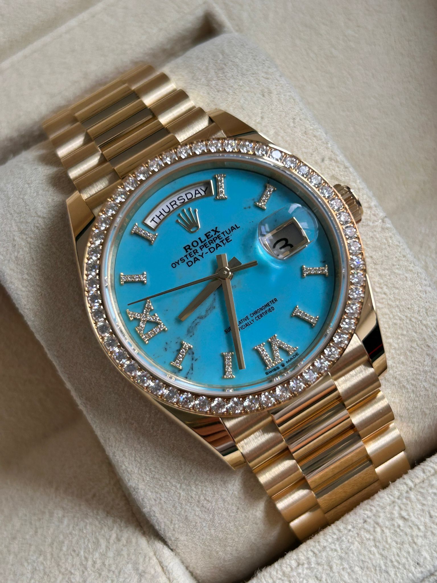 ROLEX Day-Date 36  128348RBR TUEQUOISE