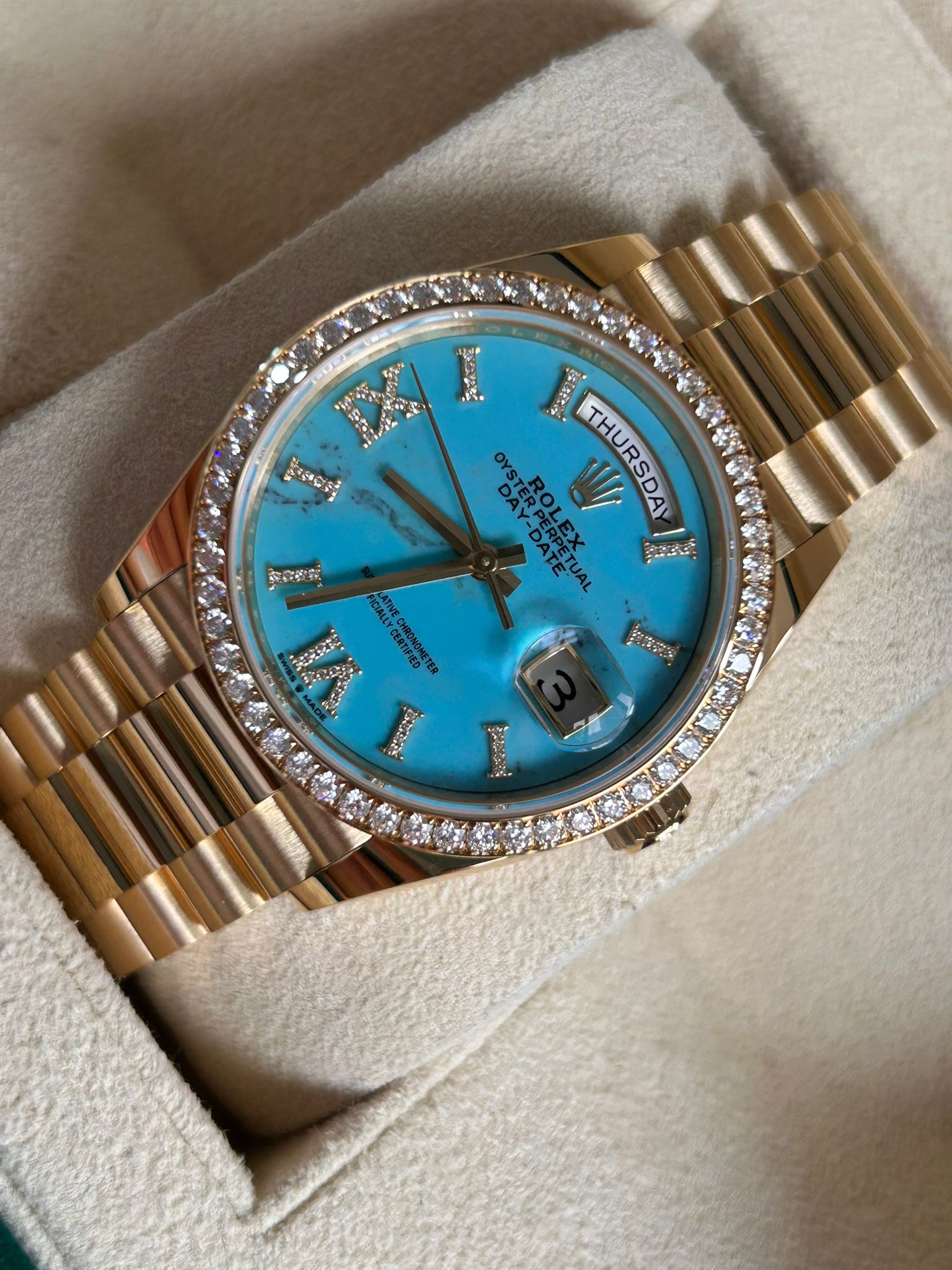 ROLEX Day-Date 36  128348RBR TUEQUOISE