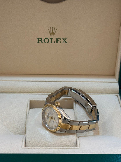 Rolex Lady-Datejust 28 279173G Silver Diamonds Oyster 2026