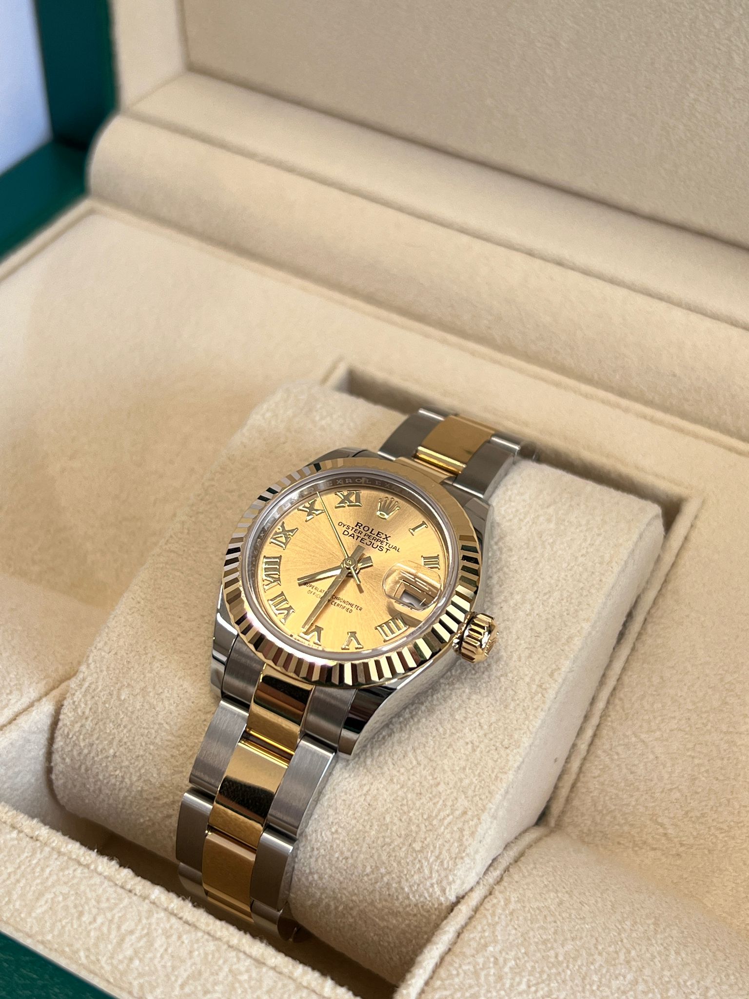 Rolex Lady‑Datejust 28 279173 Champagne Roman Oyster