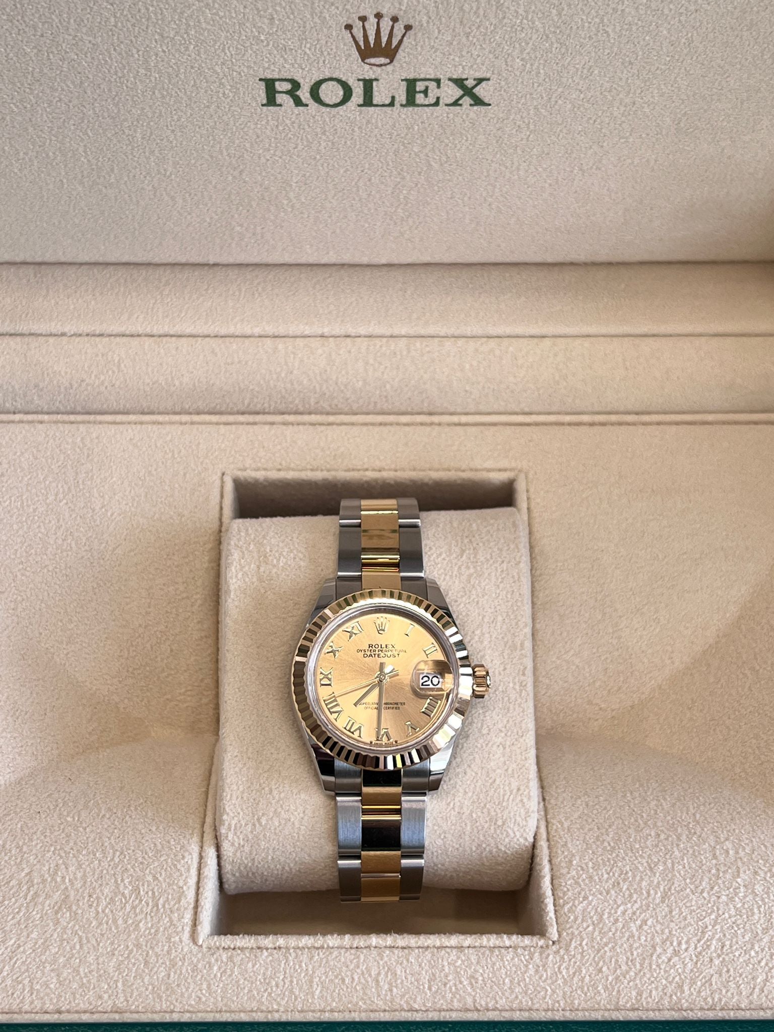 Rolex Lady‑Datejust 28 279173 Champagne Roman Oyster