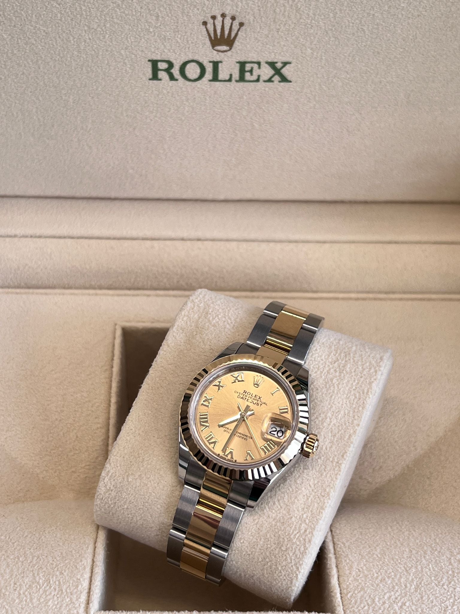 Rolex Lady‑Datejust 28 279173 Champagne Roman Oyster