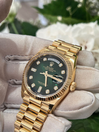 Rolex Day-Date 36 128238G GREEN OMBRE