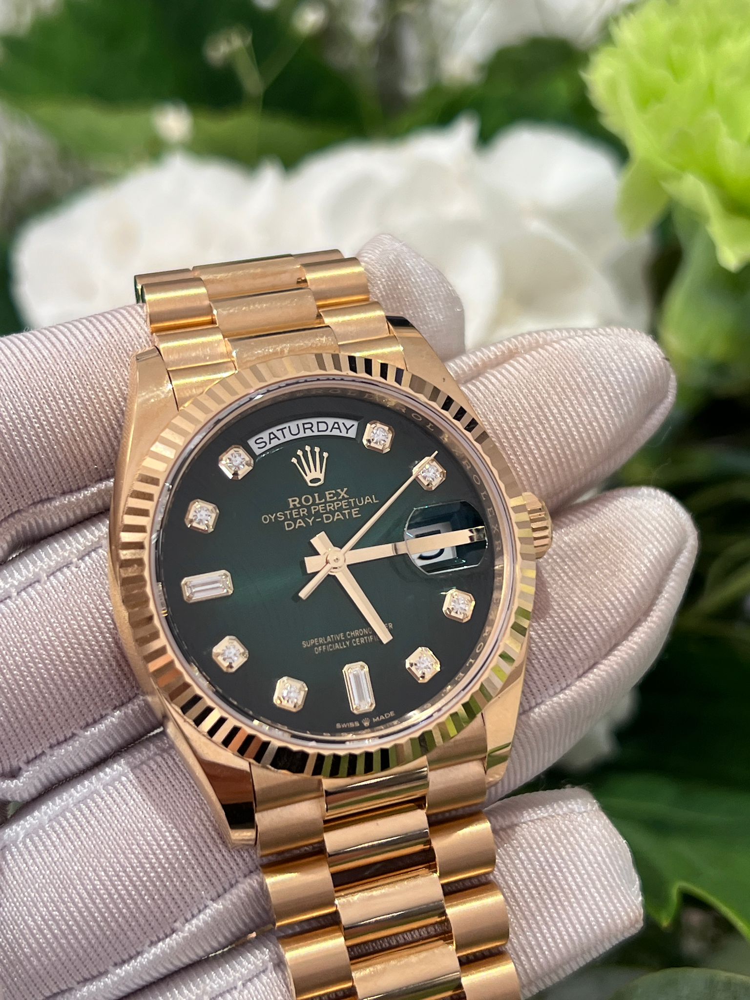 Rolex Day-Date 36 128238G GREEN OMBRE
