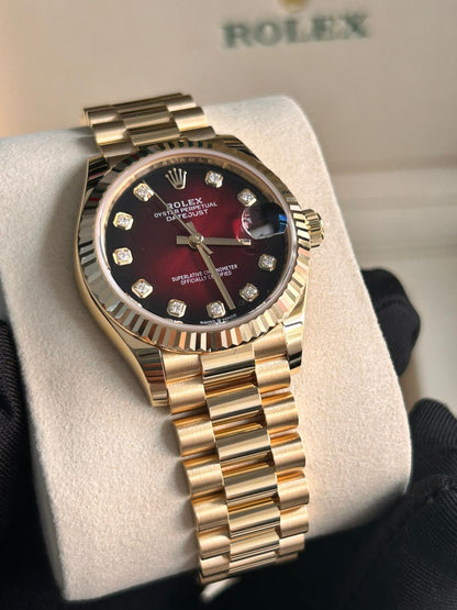 Rolex Datejust 31 278278G Red Ombre President Set with Diamonds 2026