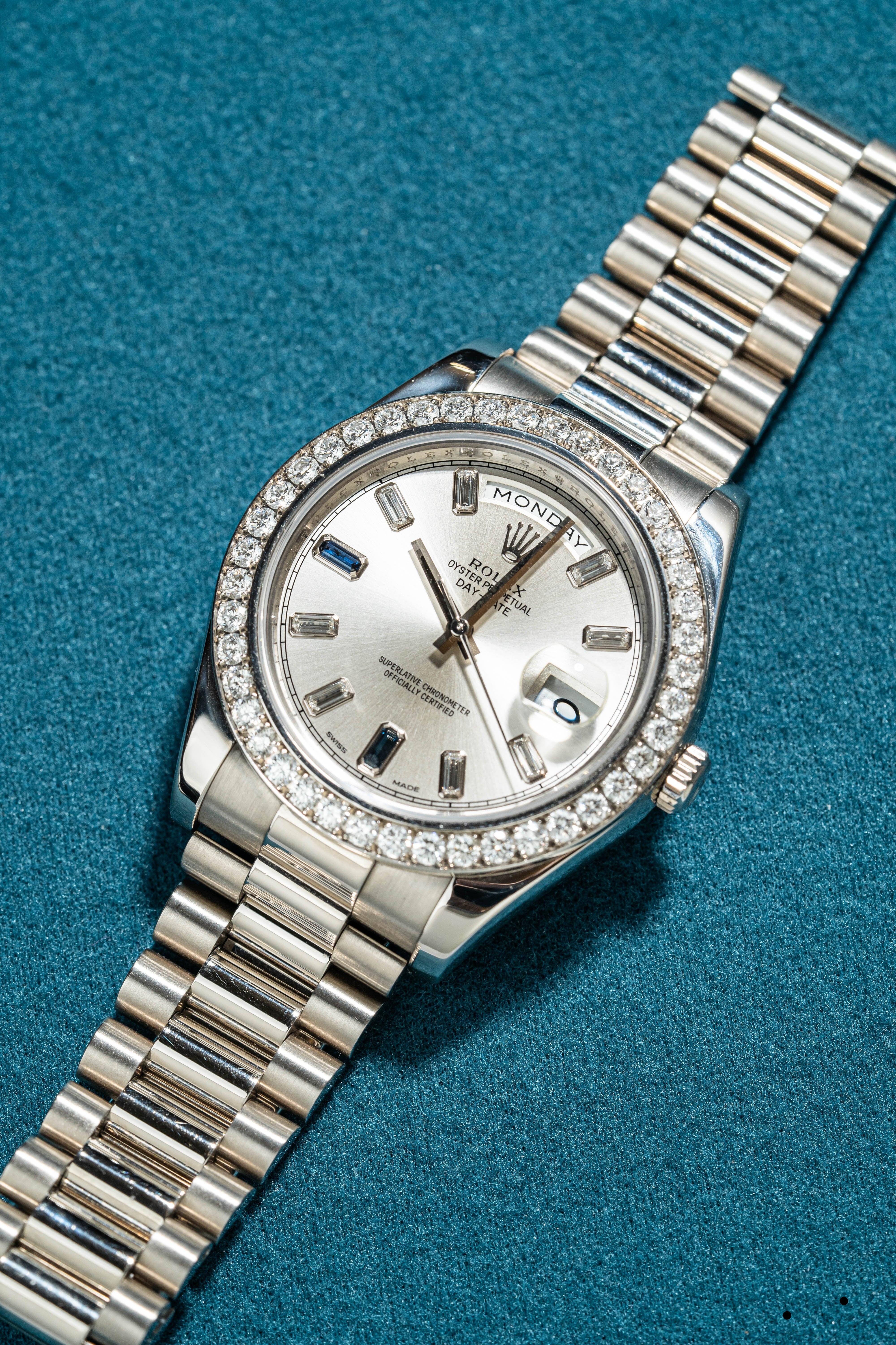 Rolex Day-Date II 218349 Silver Naked