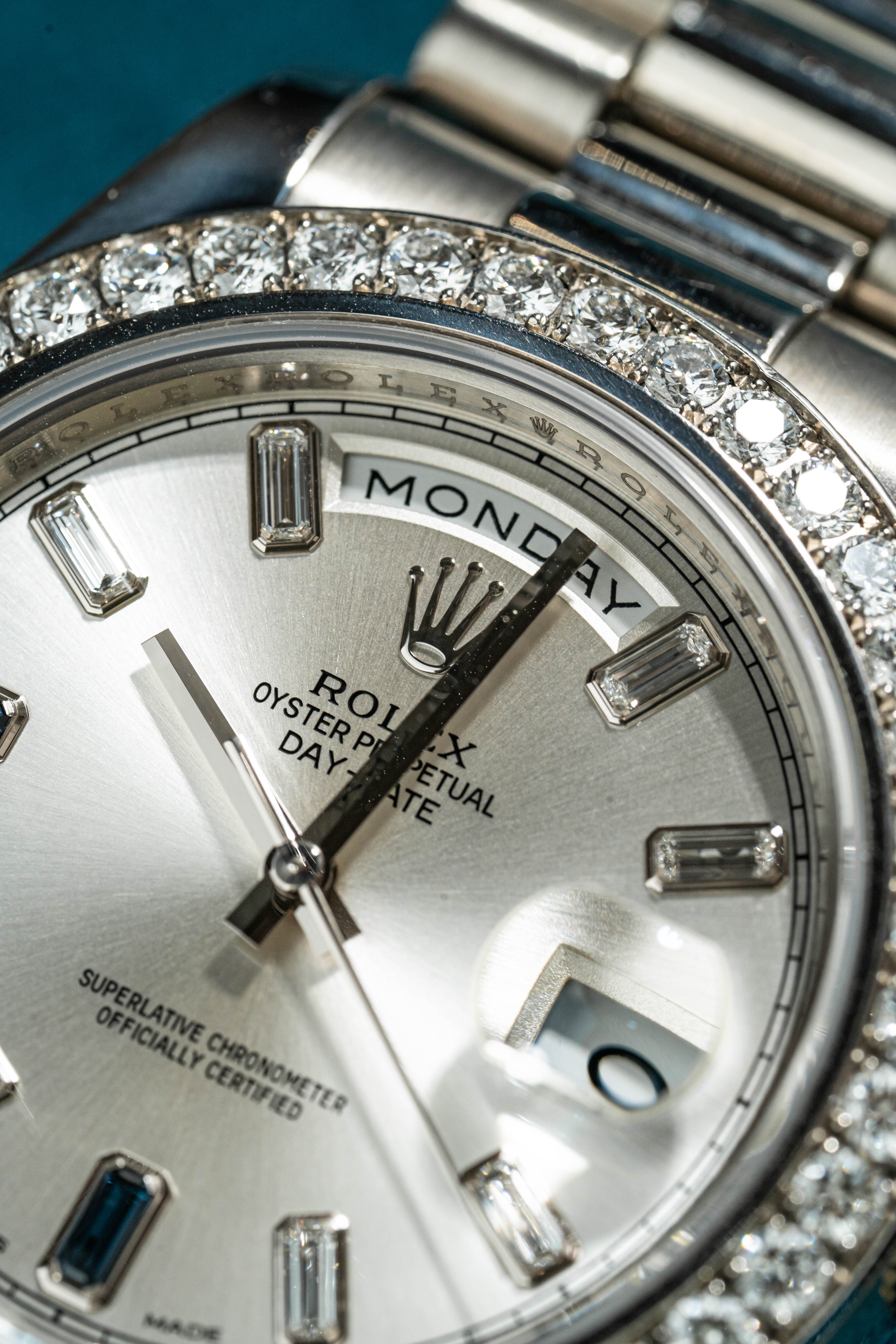 Rolex Day-Date II 218349 Silver Naked