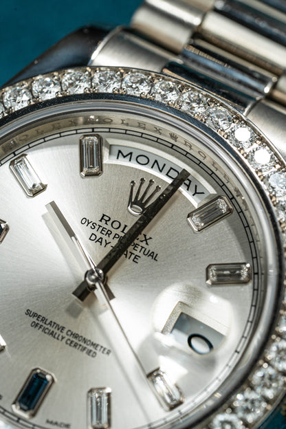 Rolex Day-Date II 218349 Silver Naked
