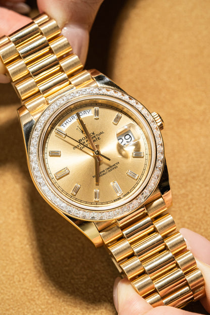 Rolex Day-Date 40 228398 Champagne 2017 Full Set