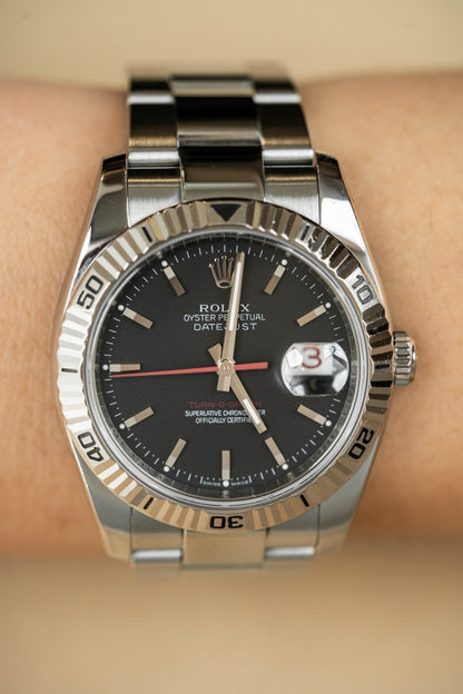 Rolex Datejust Turn-O-Graph 116264 Black Naked