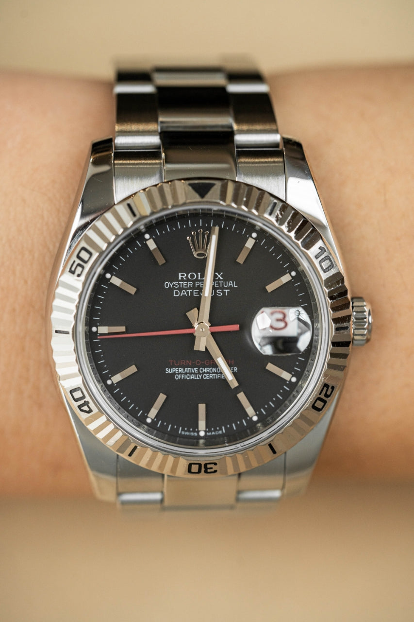 Rolex Datejust Turn-O-Graph 116264 Black Naked