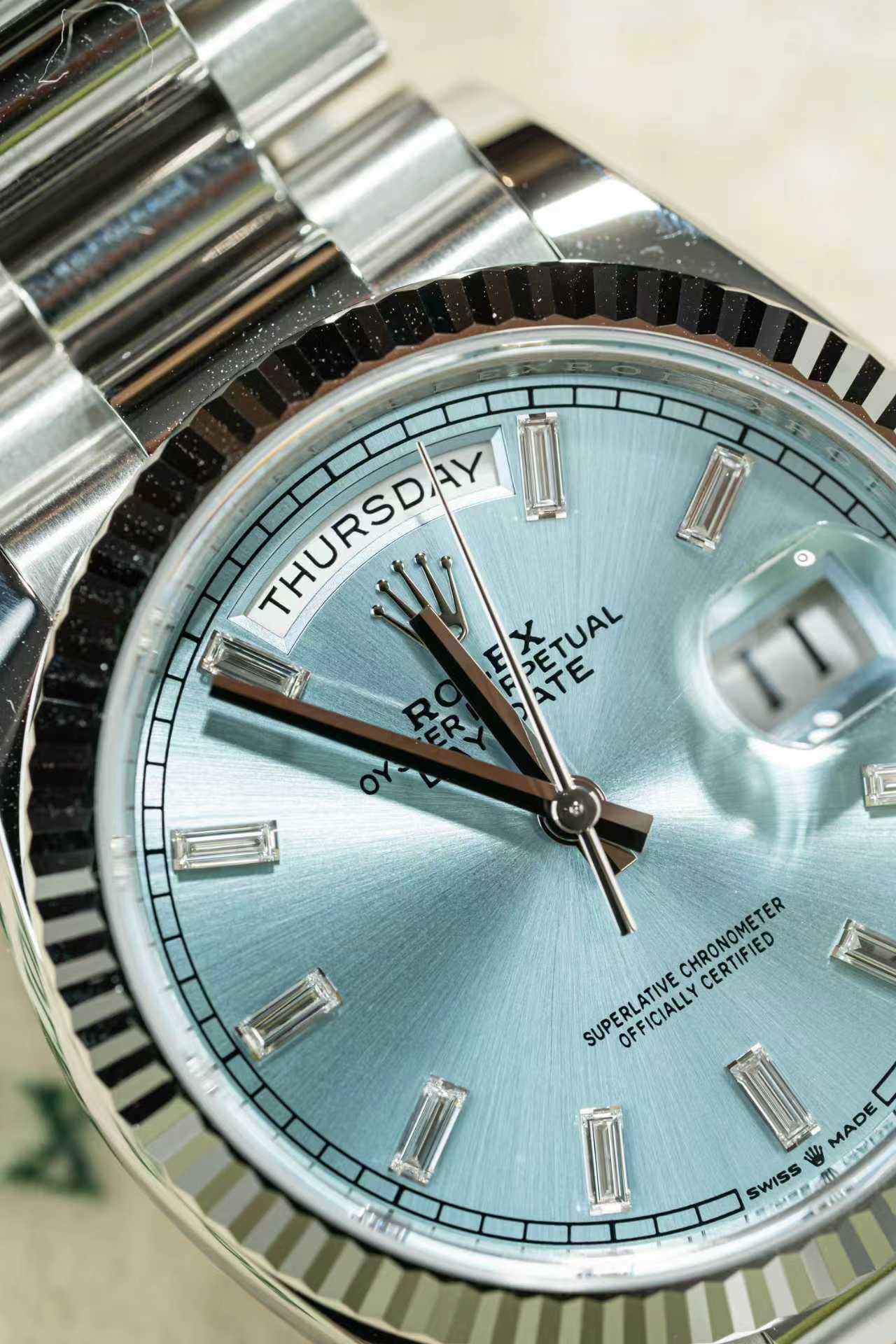 Rolex Day Date 128236 Ice Blue 2025 Full Set