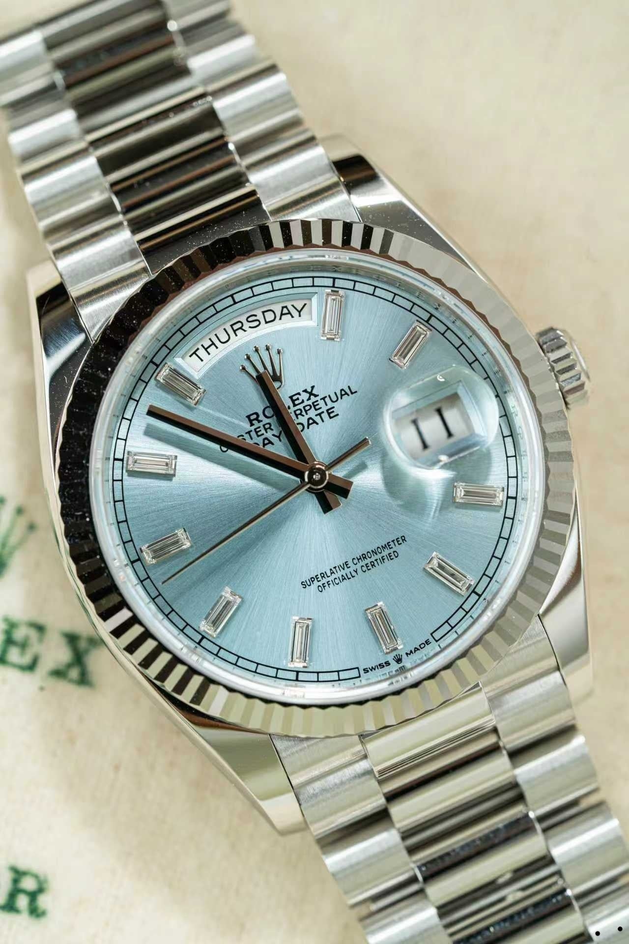 Rolex Day Date 128236 Ice Blue 2025 Full Set