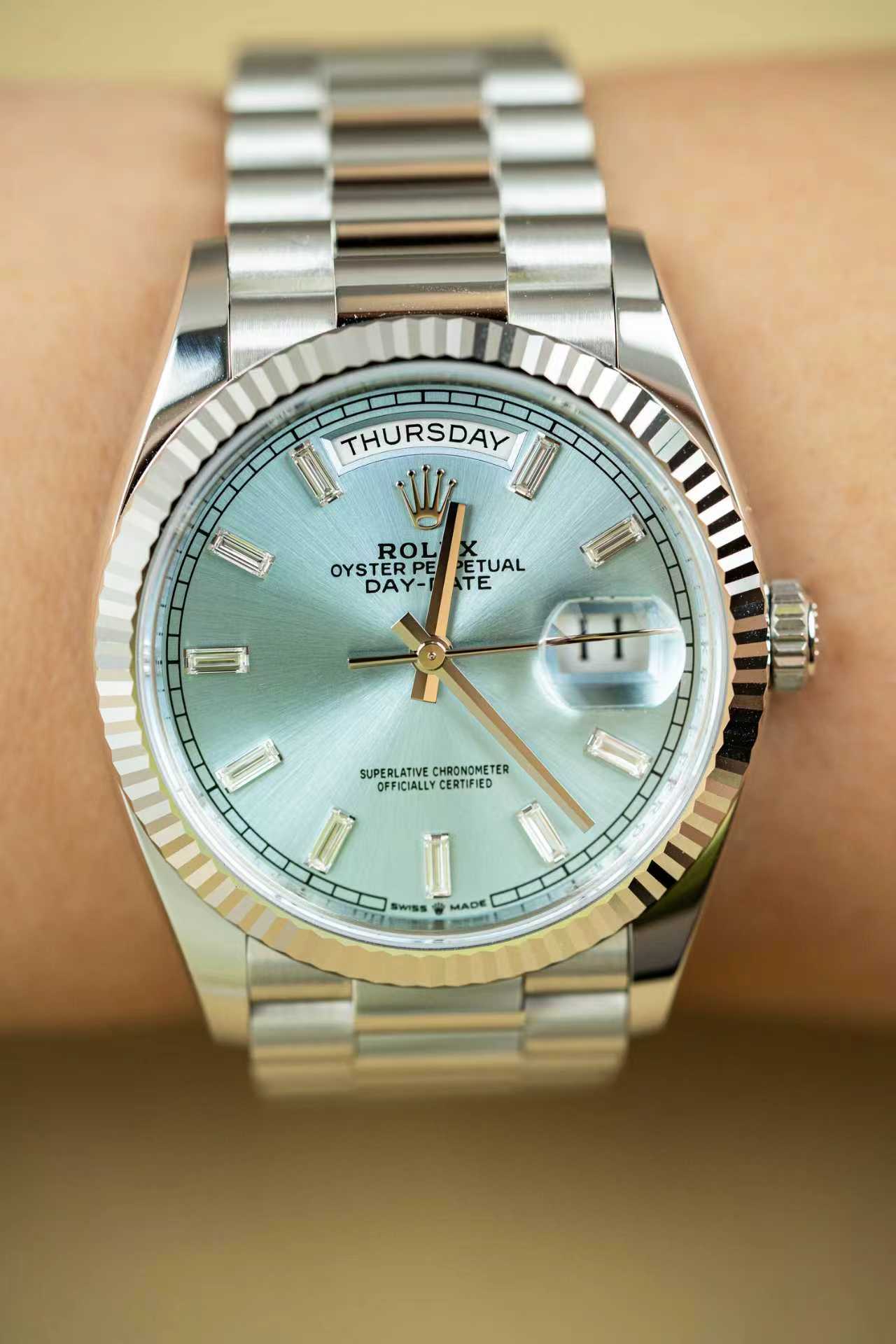 Rolex Day Date 128236 Ice Blue 2025 Full Set