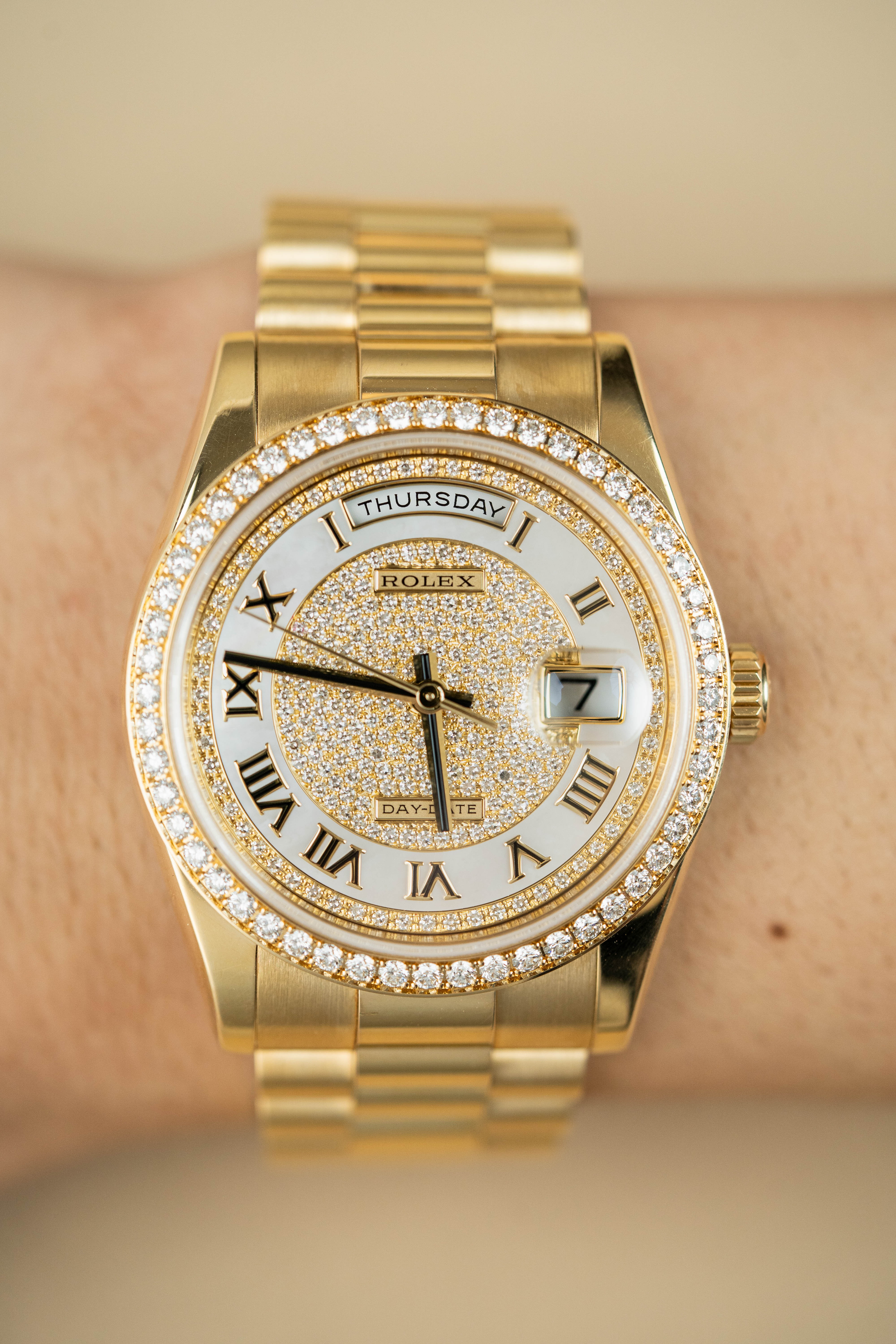 Rolex Day-Date 118348 White 2011 Full Set