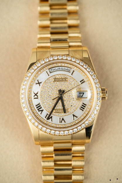 Rolex Day-Date 118348 White 2011 Full Set