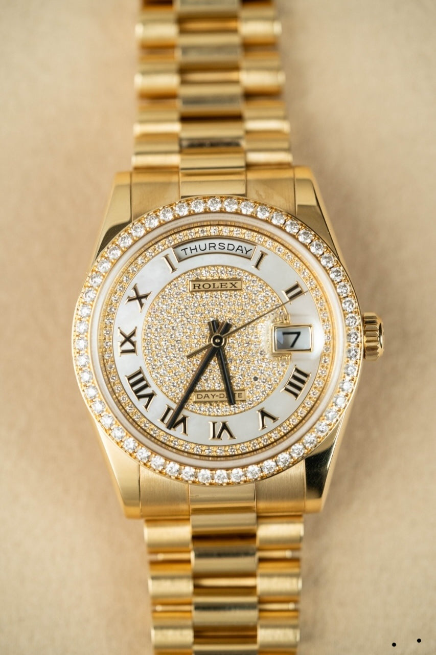 Rolex Day-Date 118348 White 2011 Full Set