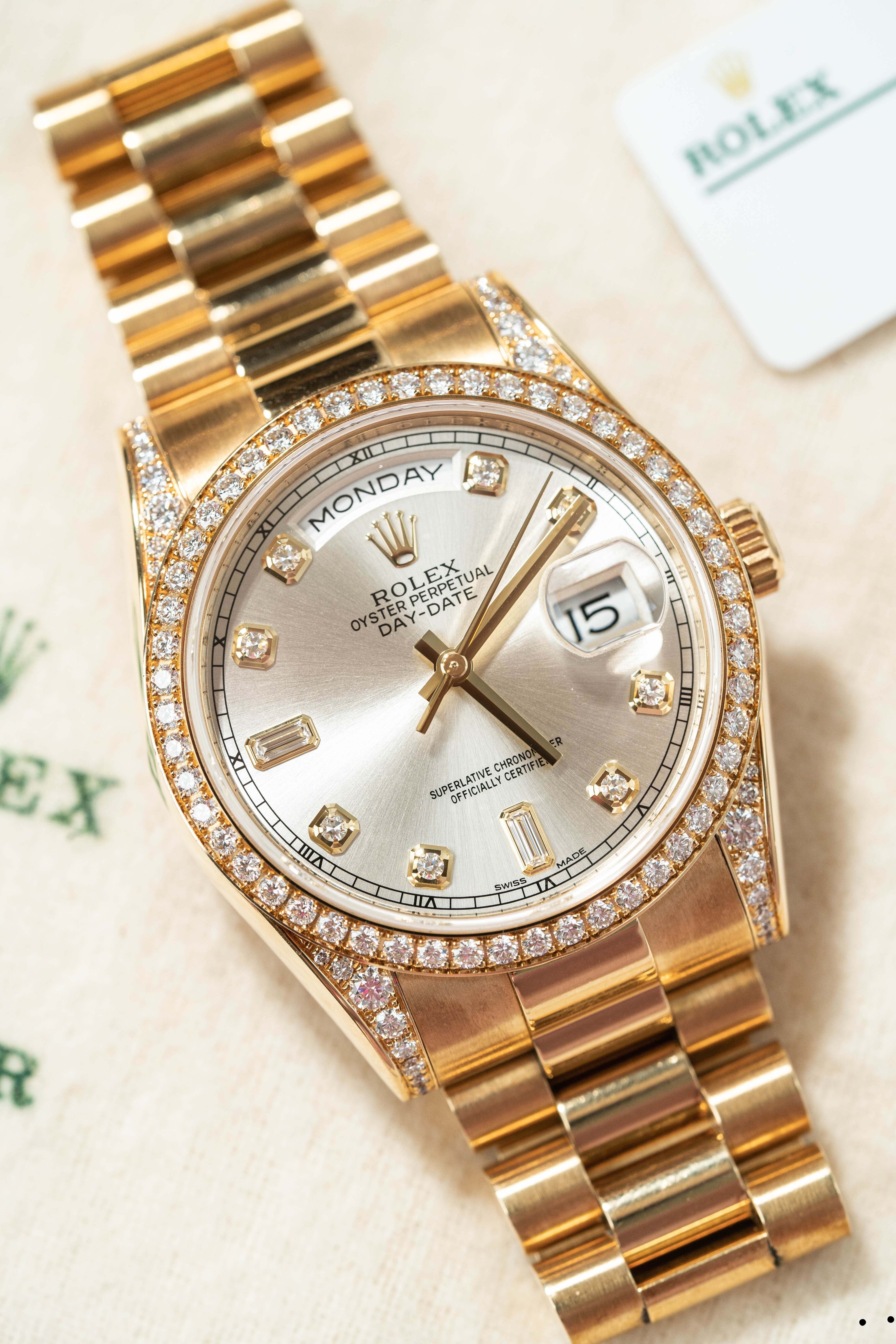 Rolex Day-Date 36 118388 Silver 2017 Full Set