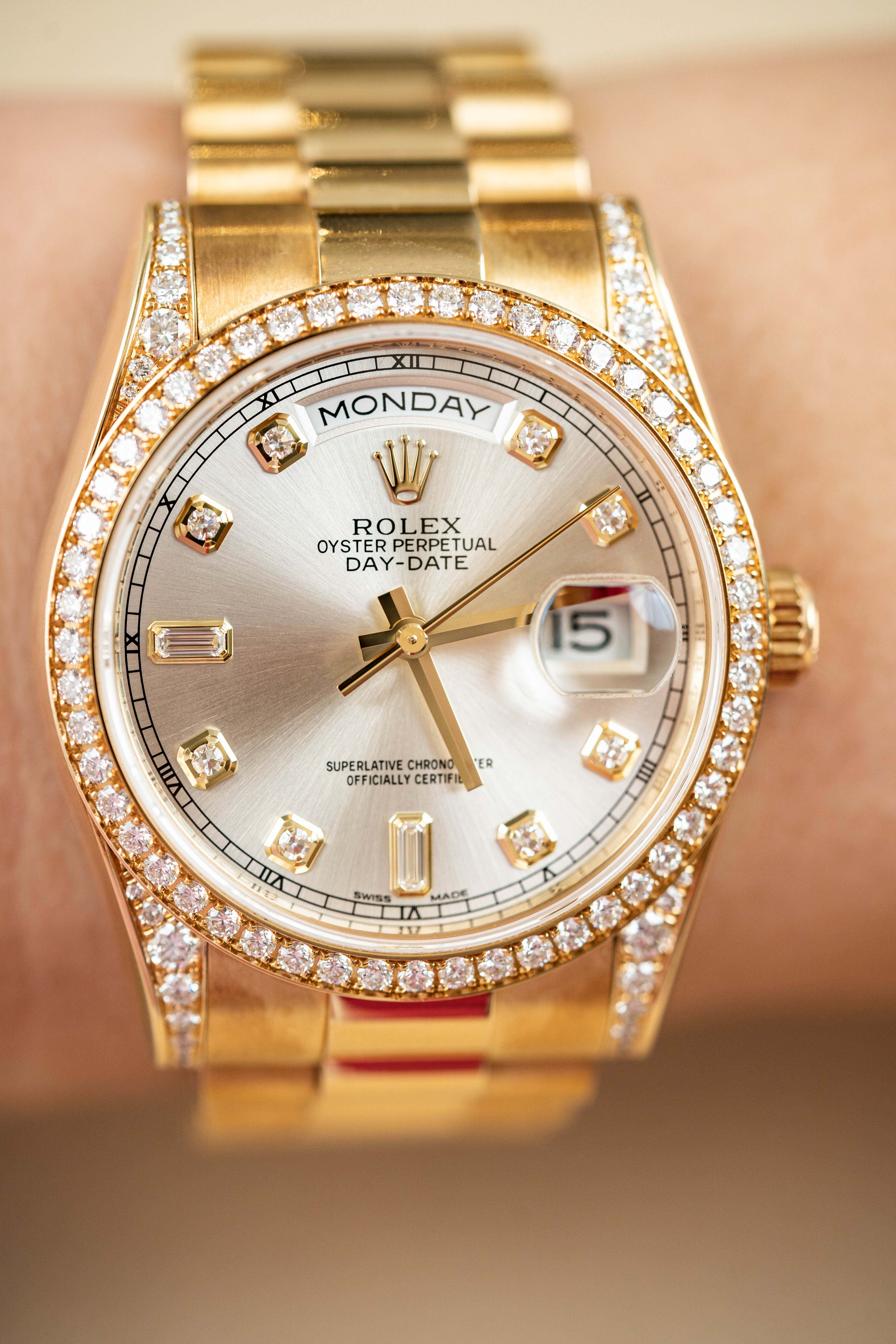 Rolex Day-Date 36 118388 Silver 2017 Full Set