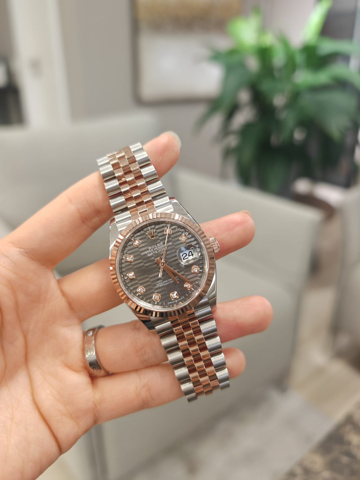 Rolex Datejust 36 126231G Grey Fluted Jubilee 2024